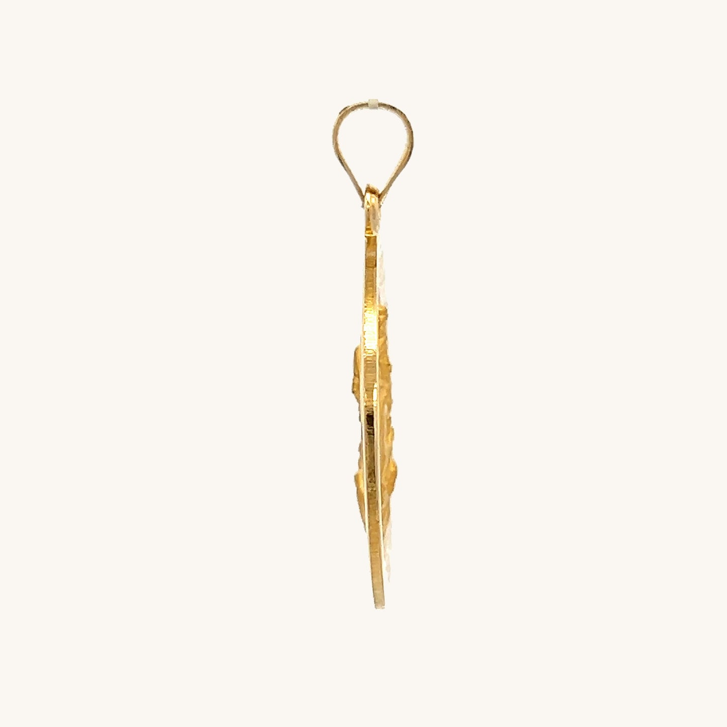 14K Yellow Gold Holy Scapular Medal XL L M S
