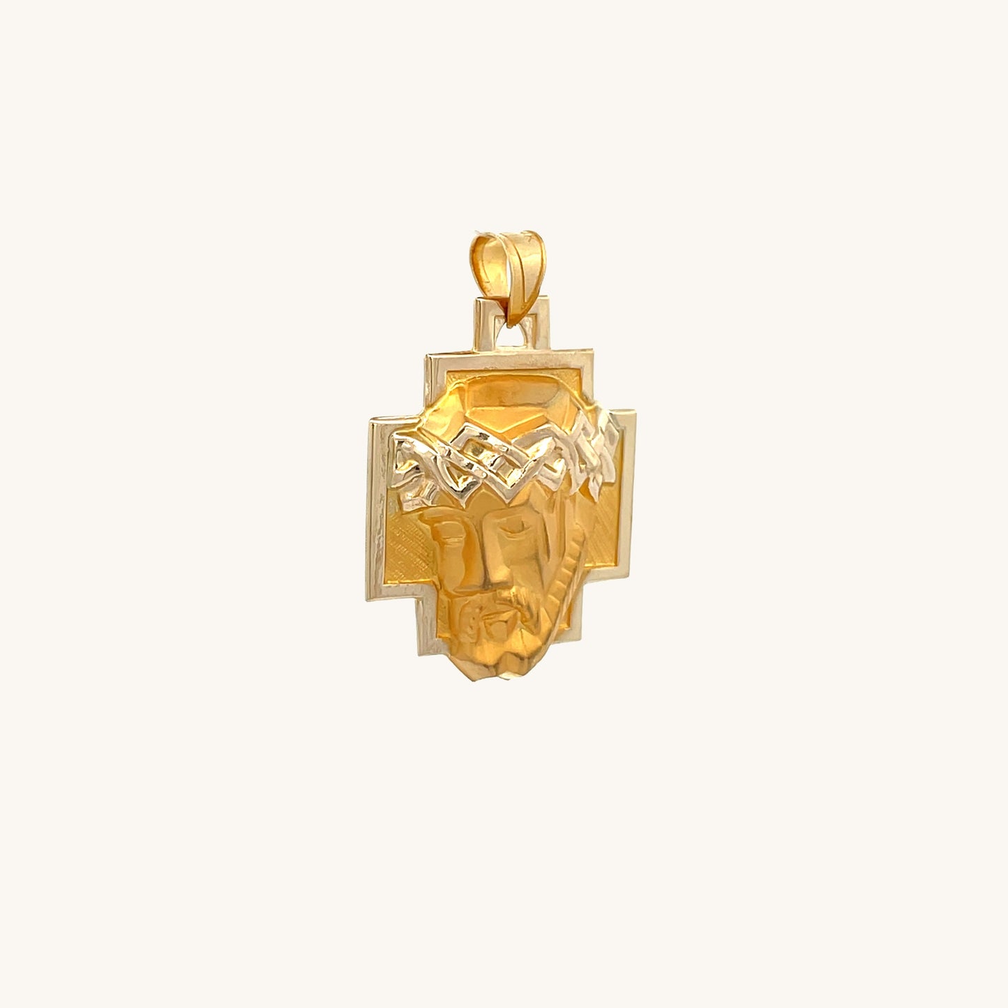 14K Yellow Gold L M XS Christ Head