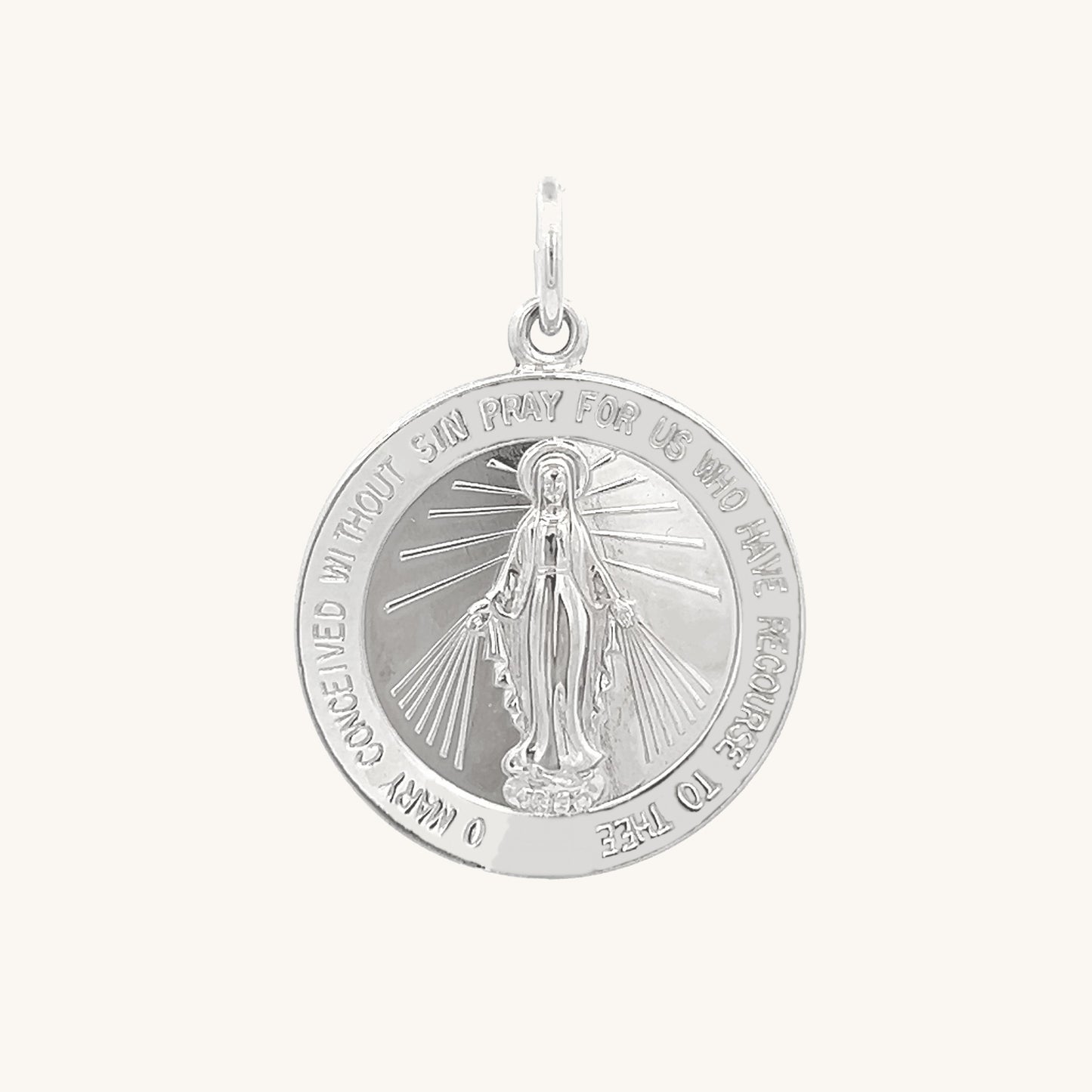 925 Bright Silver Miraculous Medal M