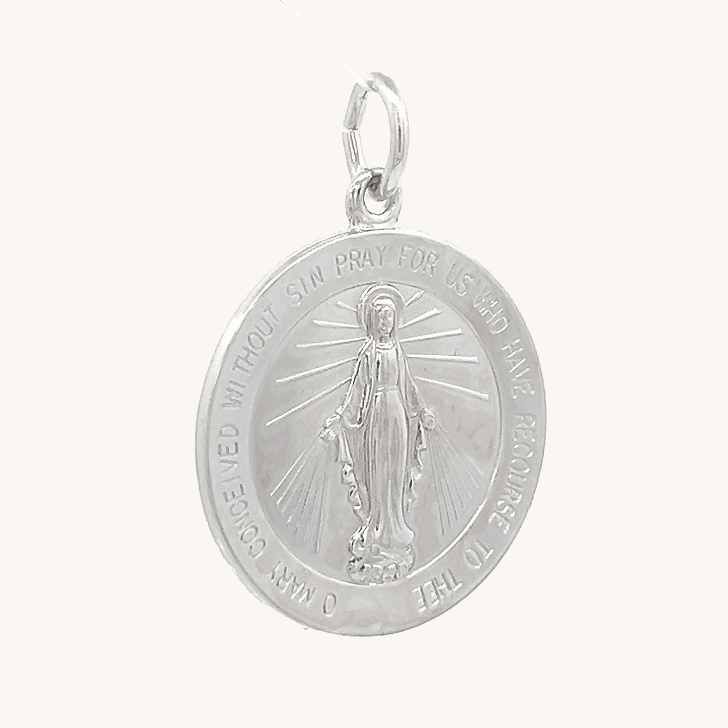925 Bright Silver Miraculous Medal XL L M S XS