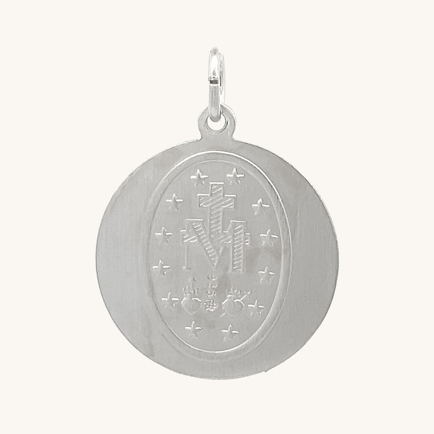 925 Bright Silver Miraculous Medal XL L M S XS