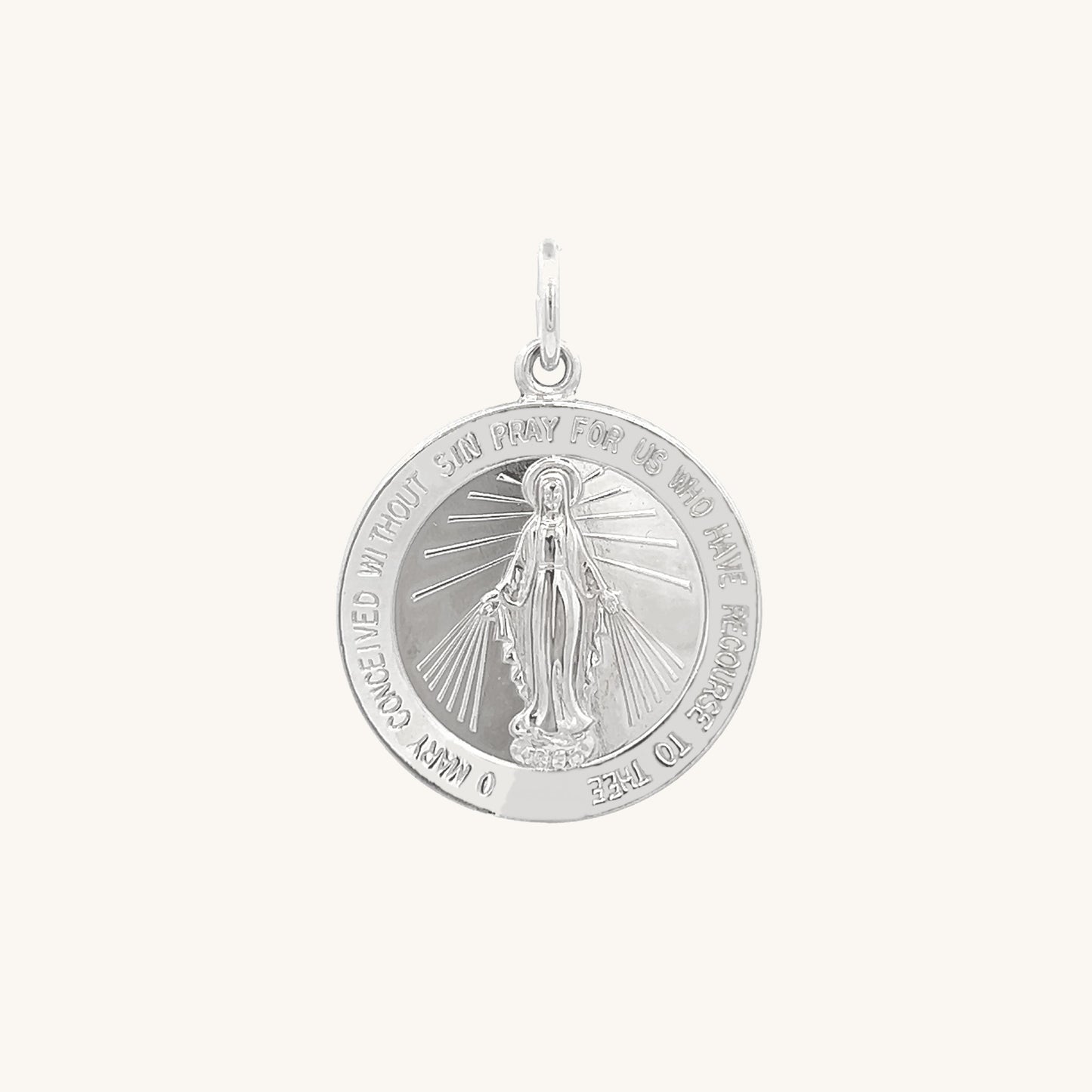 925 Bright Silver Miraculous Medal S