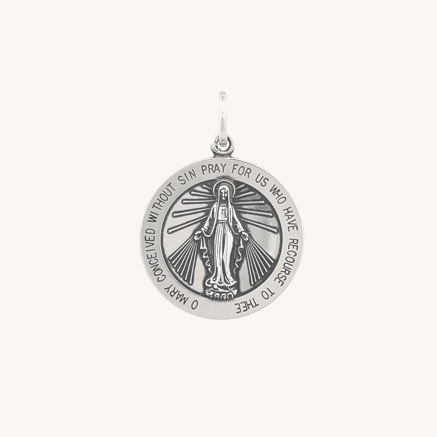 925 Antiqued Silver Miraculous Medal S