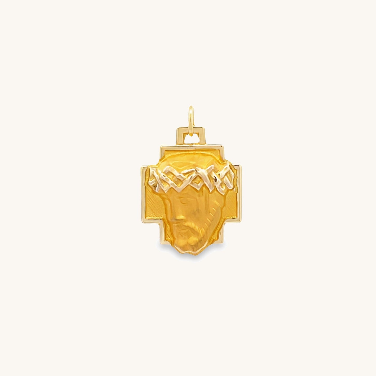 14K Yellow Gold M Christ Head