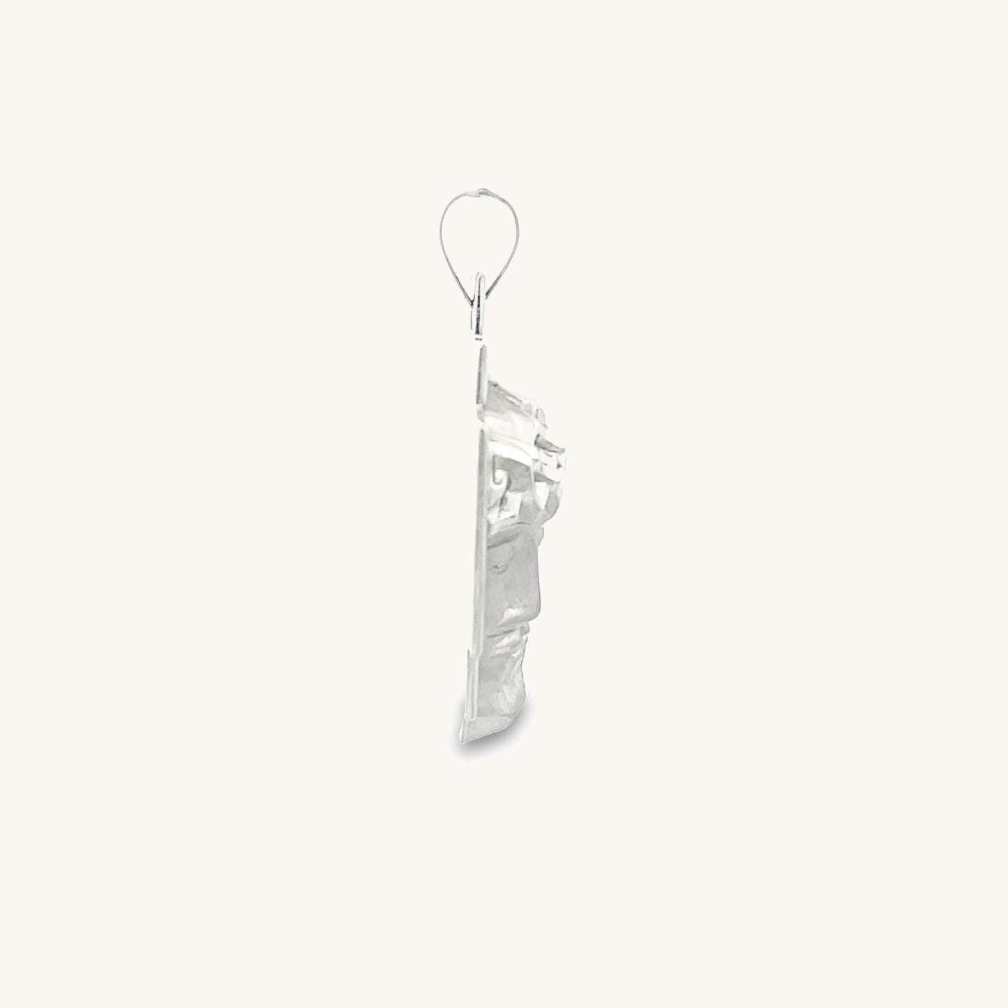14K White Gold L Christ Head