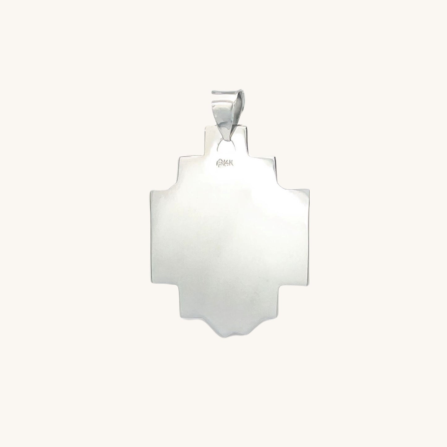14K White Gold L Christ Head