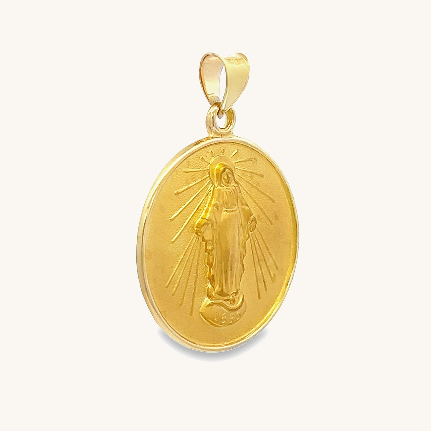 18K Yellow Gold Miraculous Medal XL S