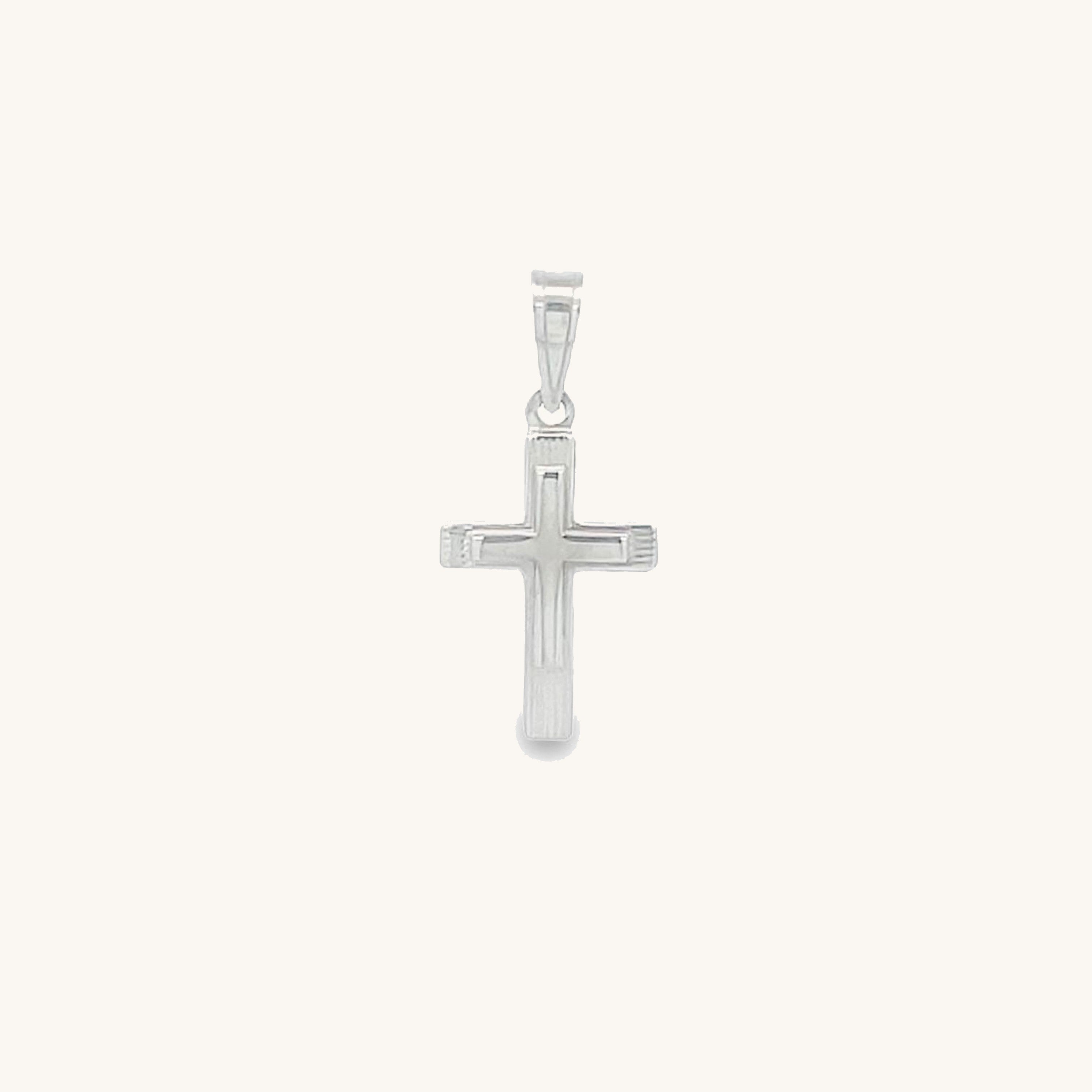 14K White Gold XXS Tiny Cross