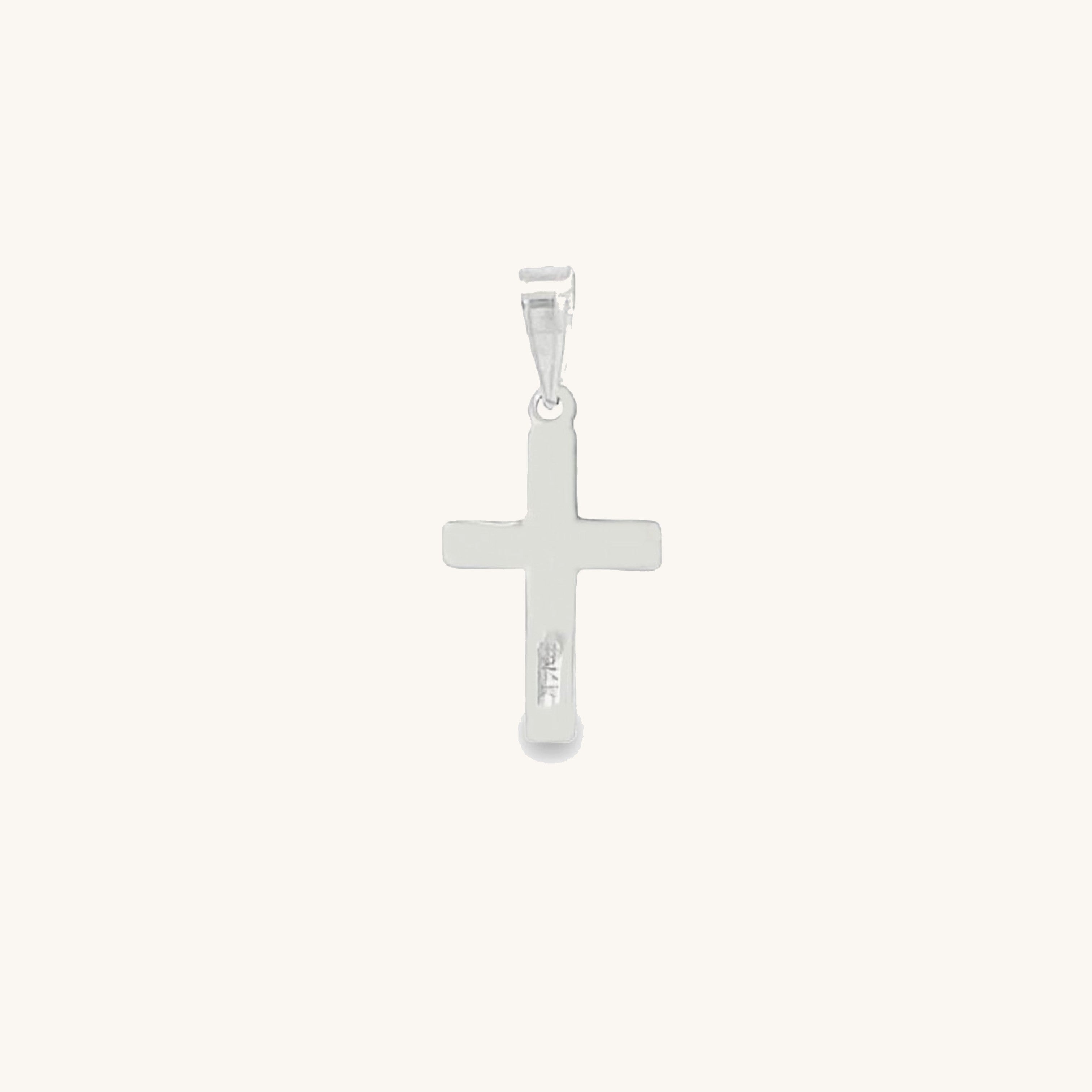 14K White Gold XXS Tiny Cross