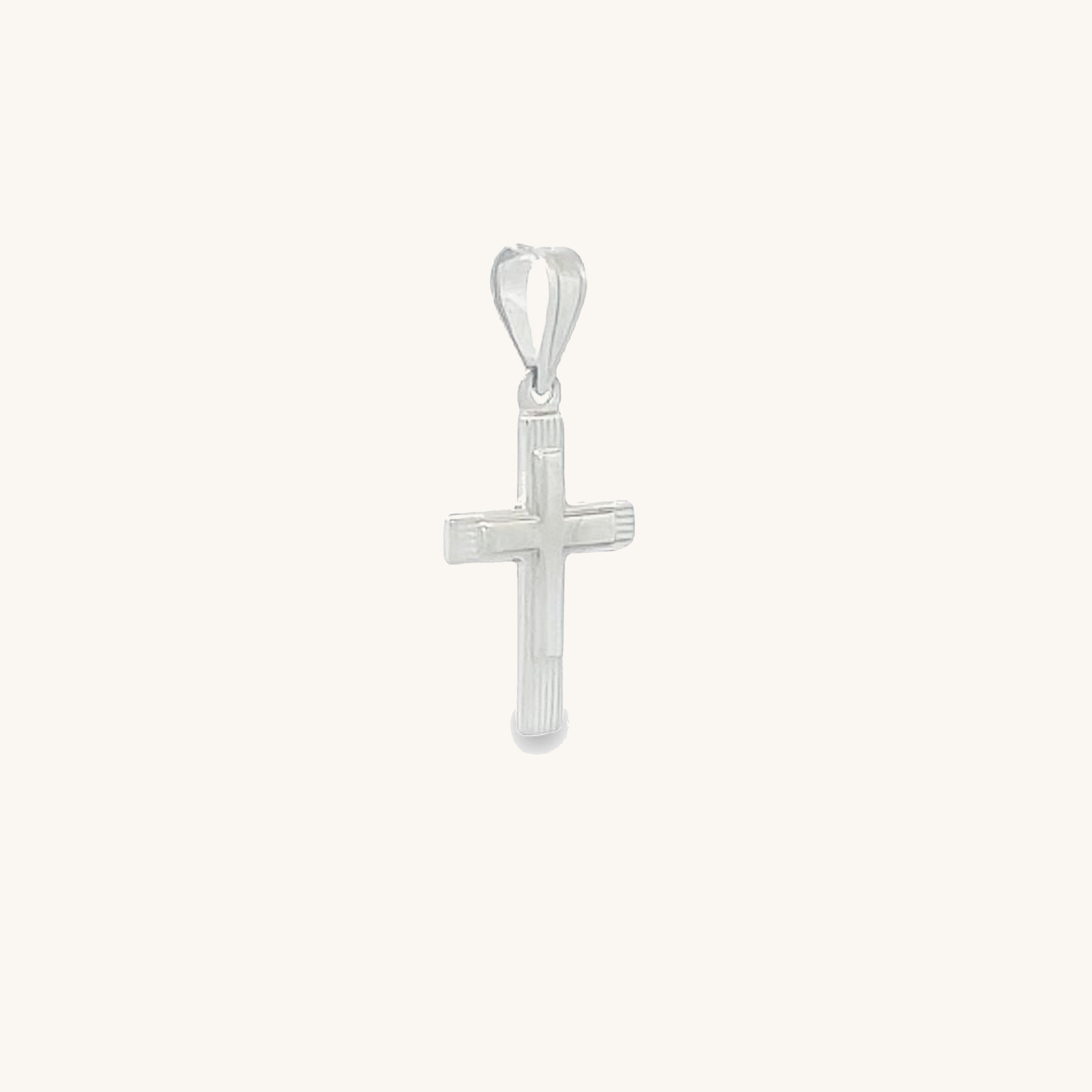 14K White Gold XXS Tiny Cross