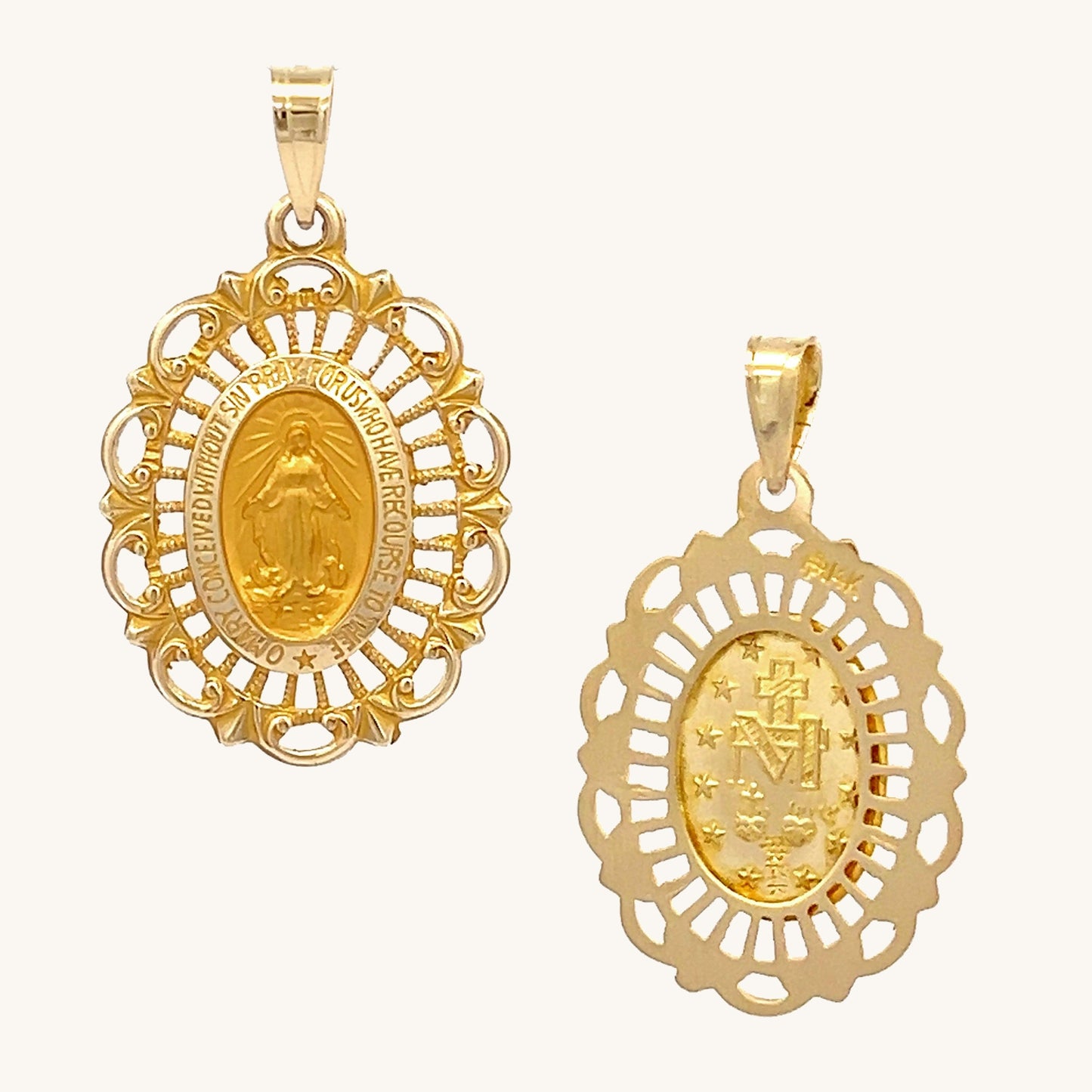 14K Yellow Gold Miraculous Medal S