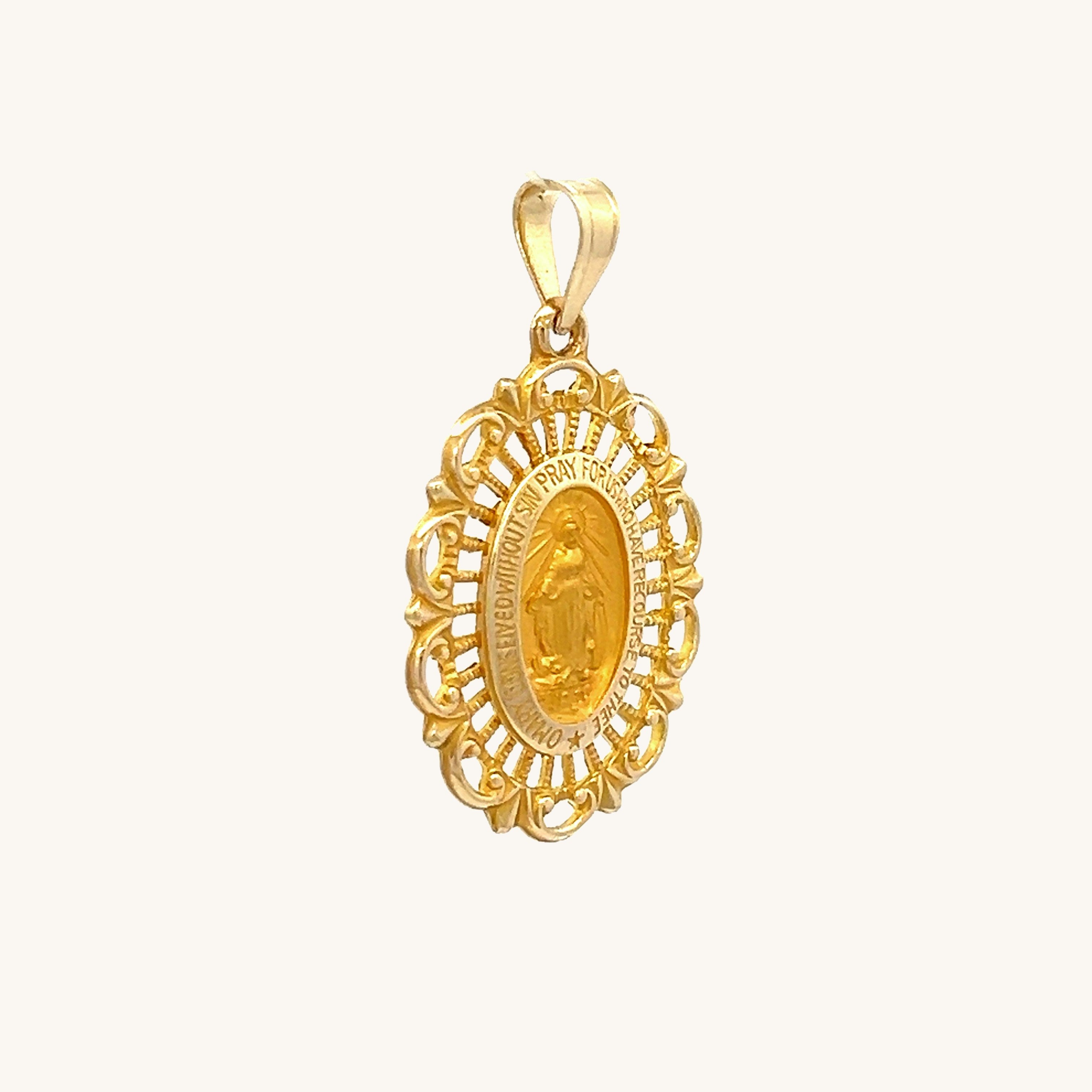 14K Yellow Gold Miraculous Medal S
