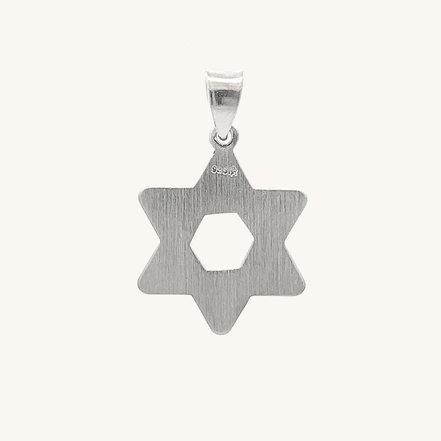 925 Bright Silver Braided Jewish Star L