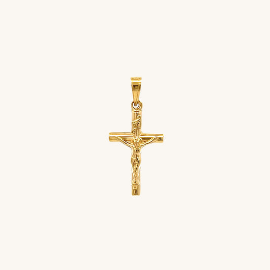14K Yellow Gold Crucifix XS