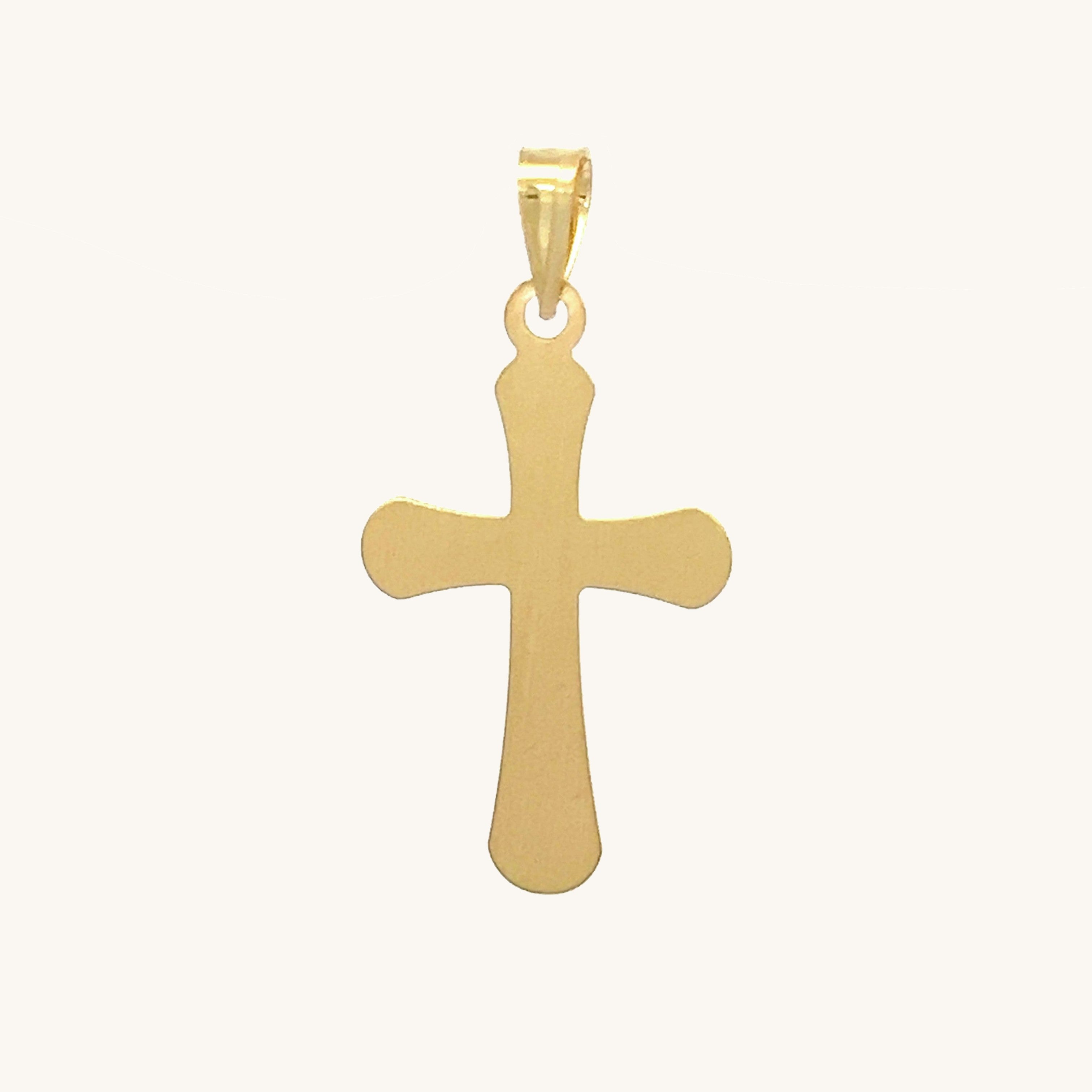 14K Yellow Gold Diamond Cross M S XS