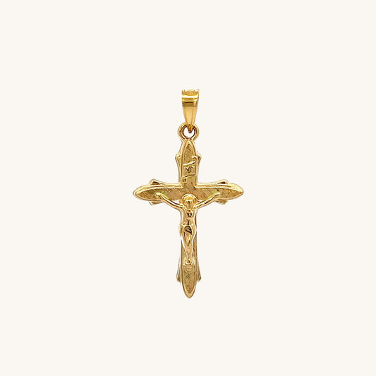 14K Yellow Gold Crucifix S