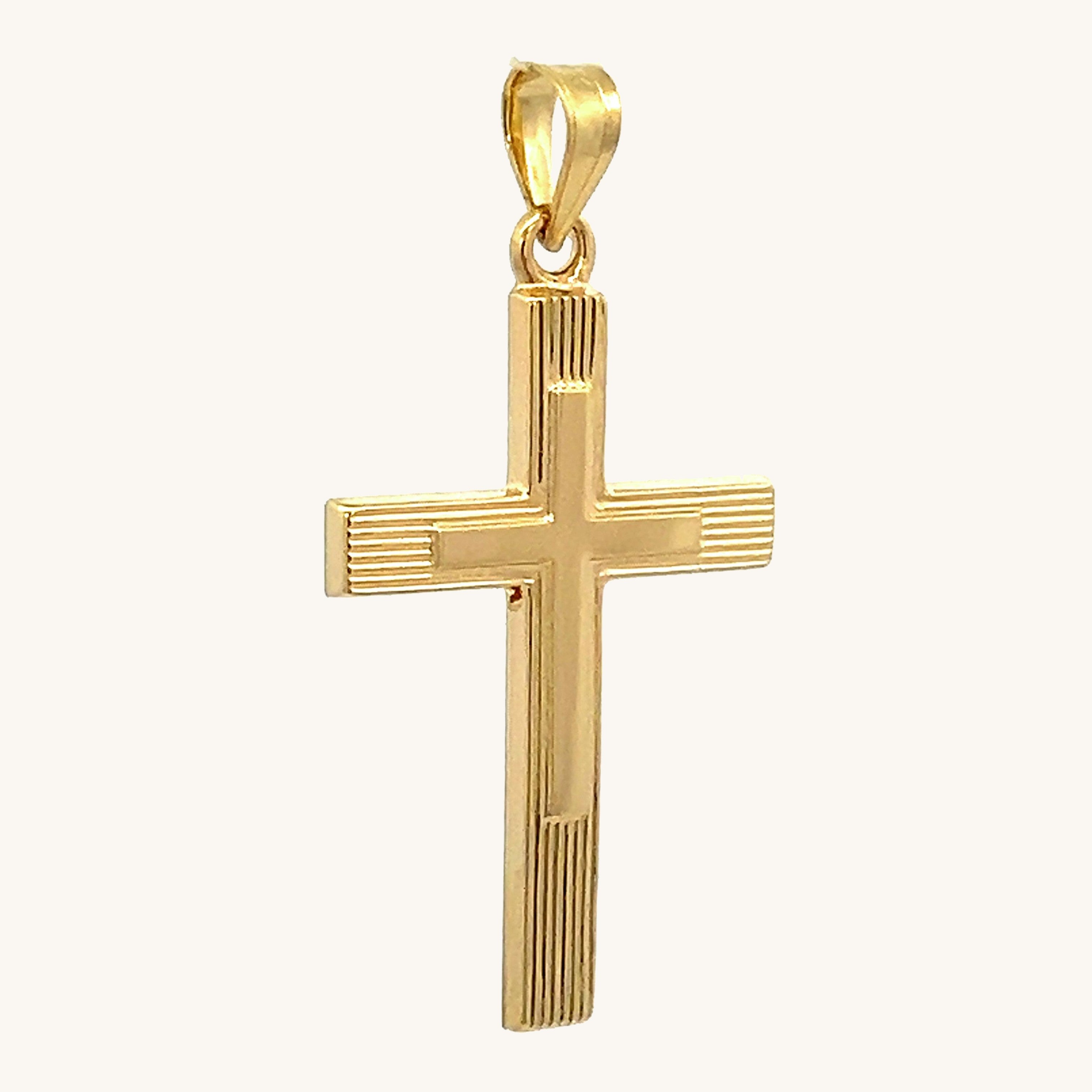 14K Yellow Gold Cross XS S M L XL XXL