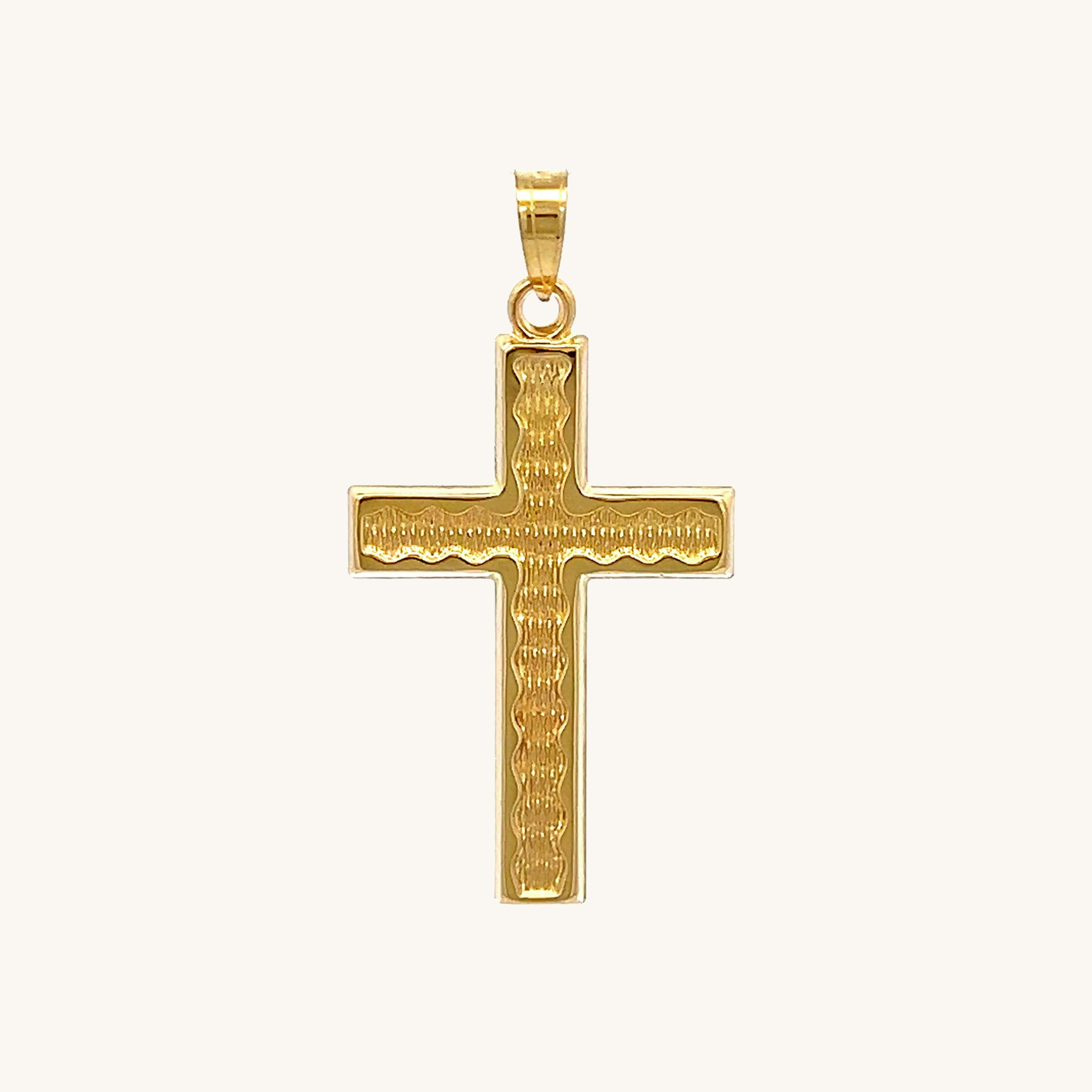 14K Yellow Gold Cross M