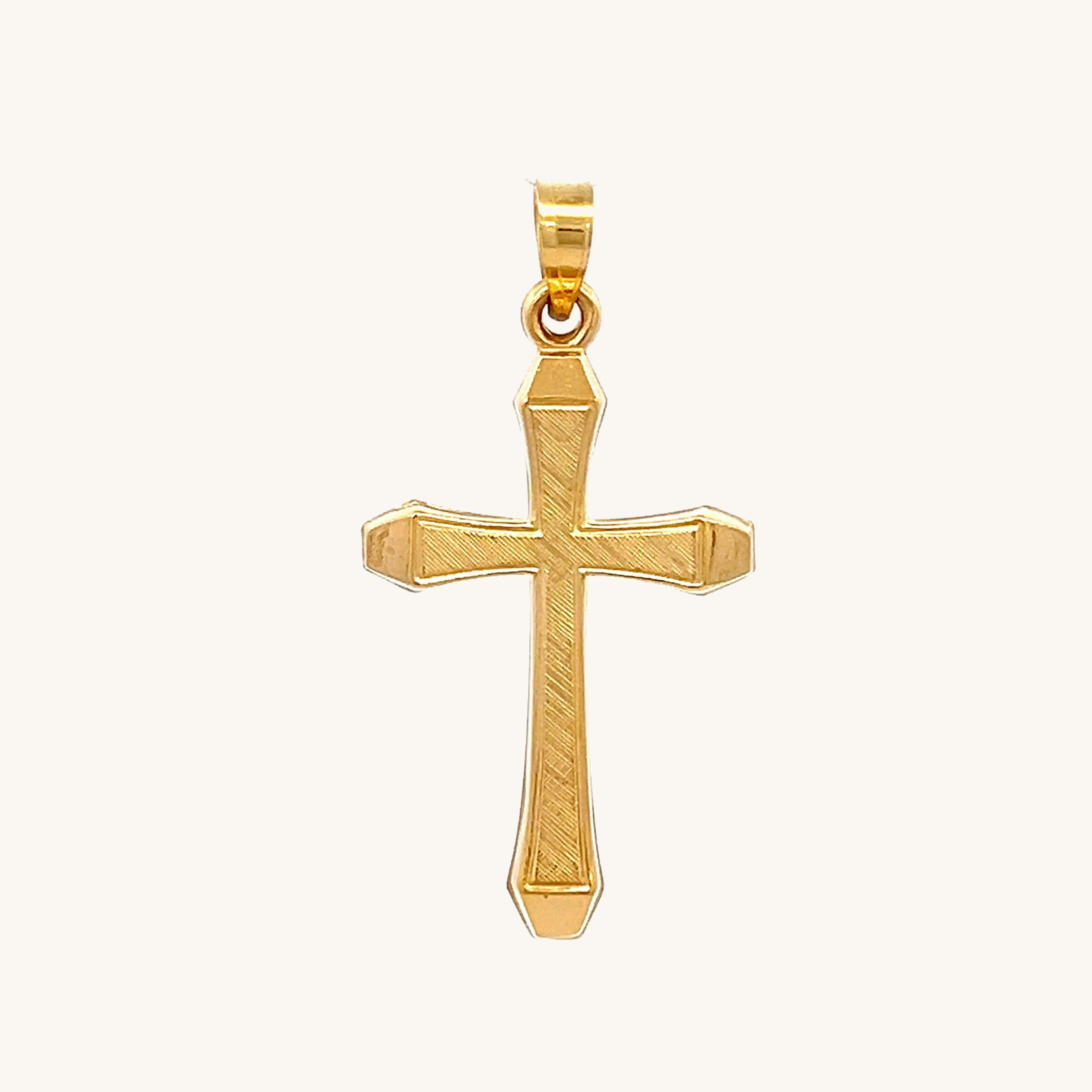 14K Yellow Gold Cross M