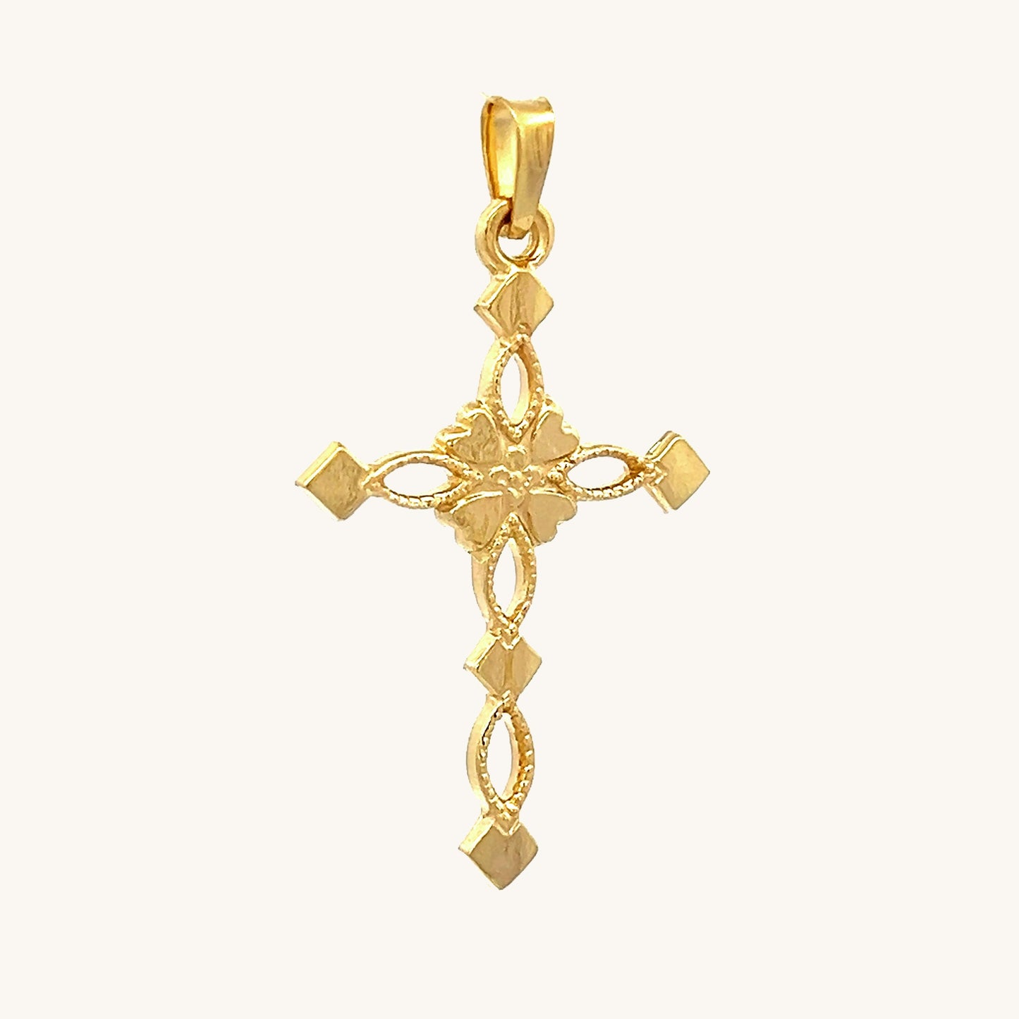 14K Yellow Gold Cross S M