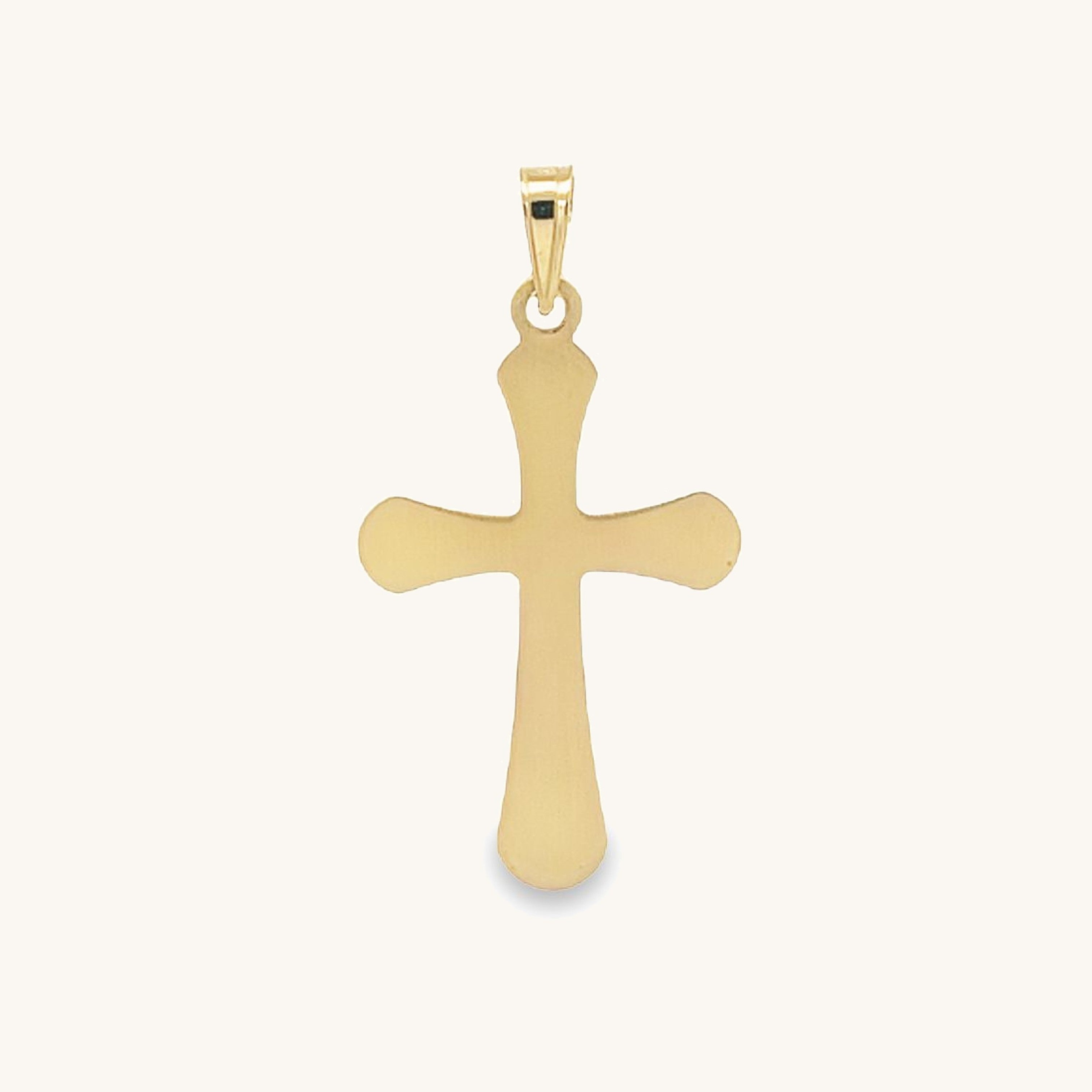 14K Yellow Gold Rounded Cross M S XS