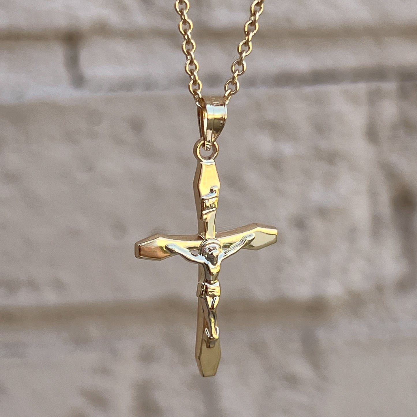 14K Yellow Gold Crucifix M S Lifestyle