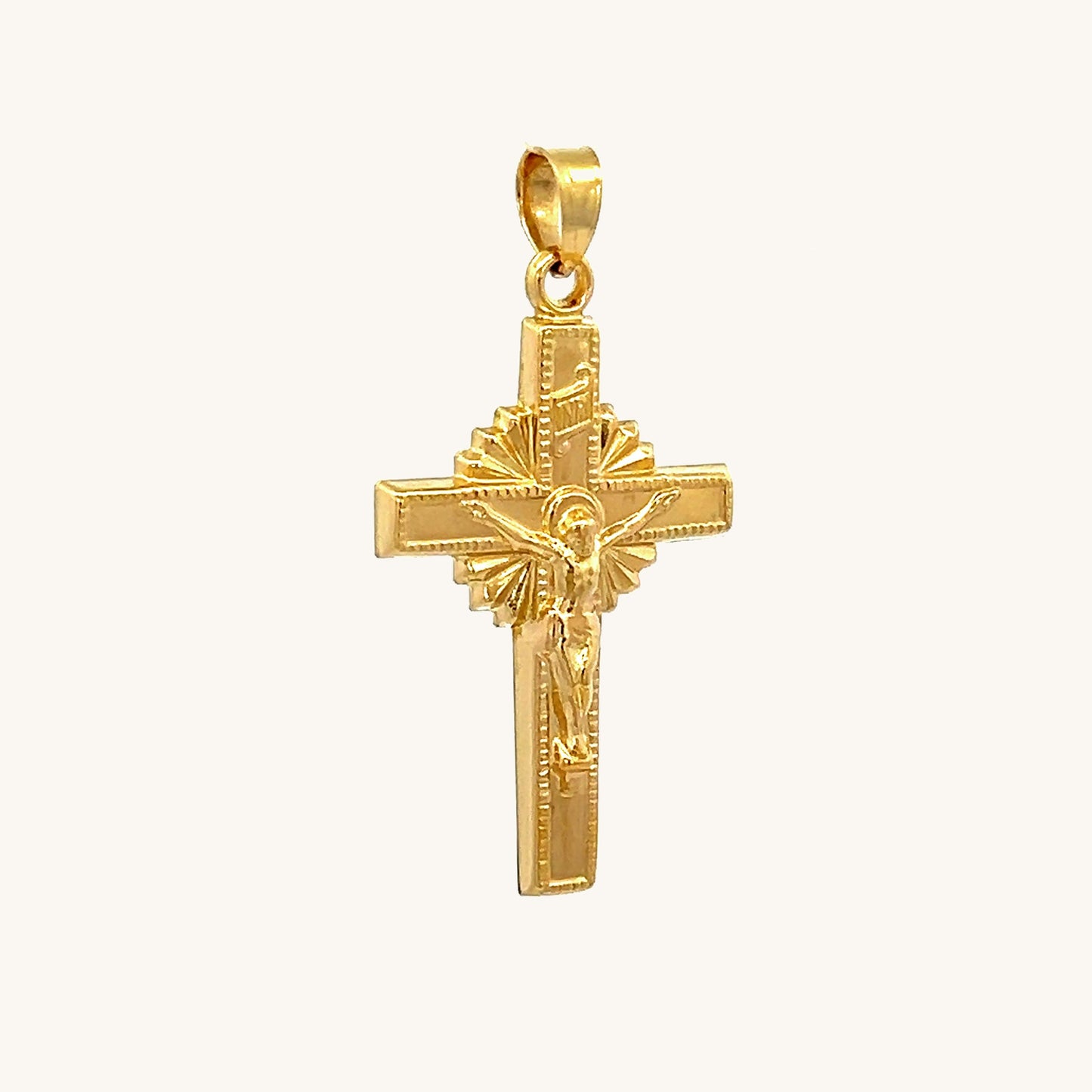 14K Yellow Gold Crucifix M XS