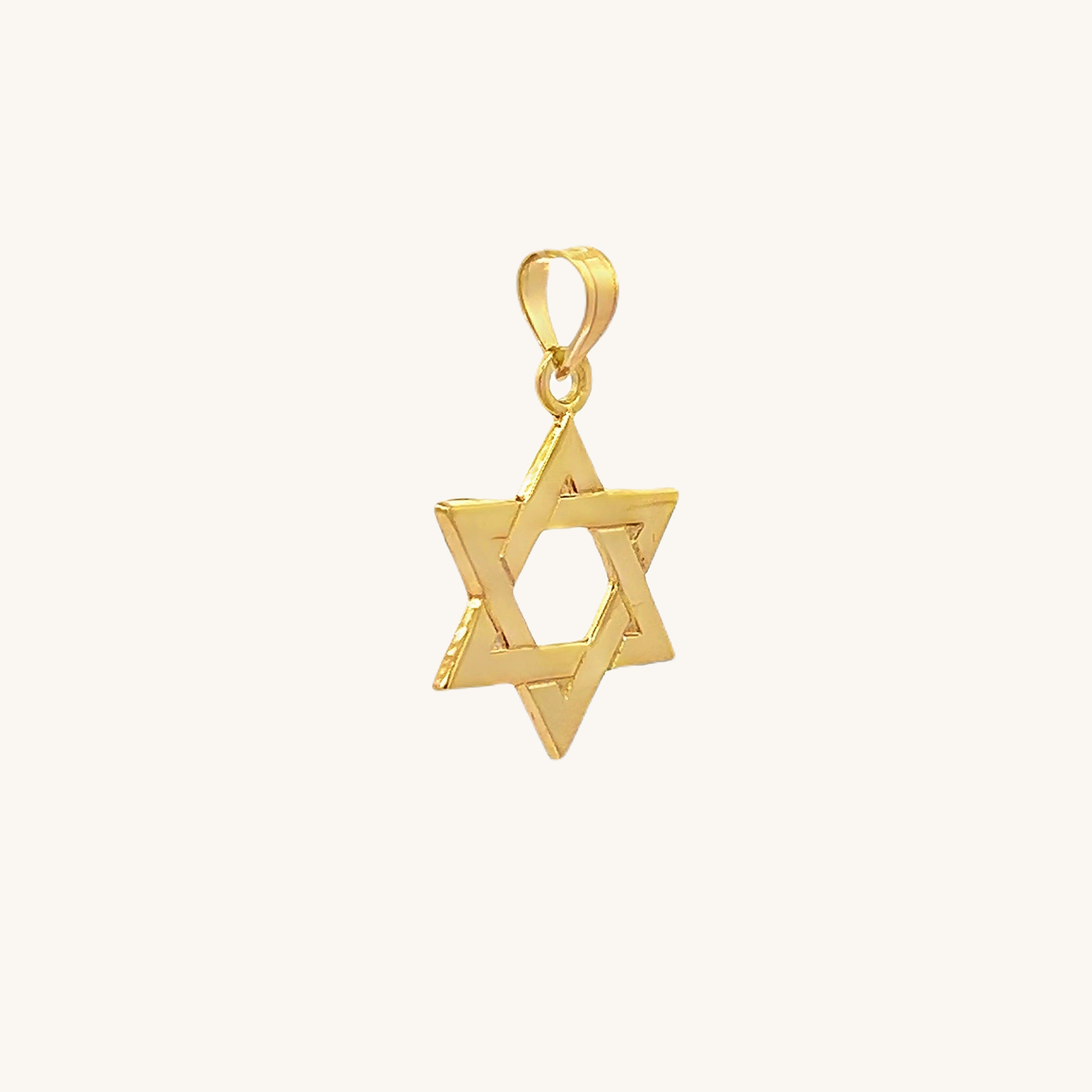 14K Yellow Gold Jewish Star M