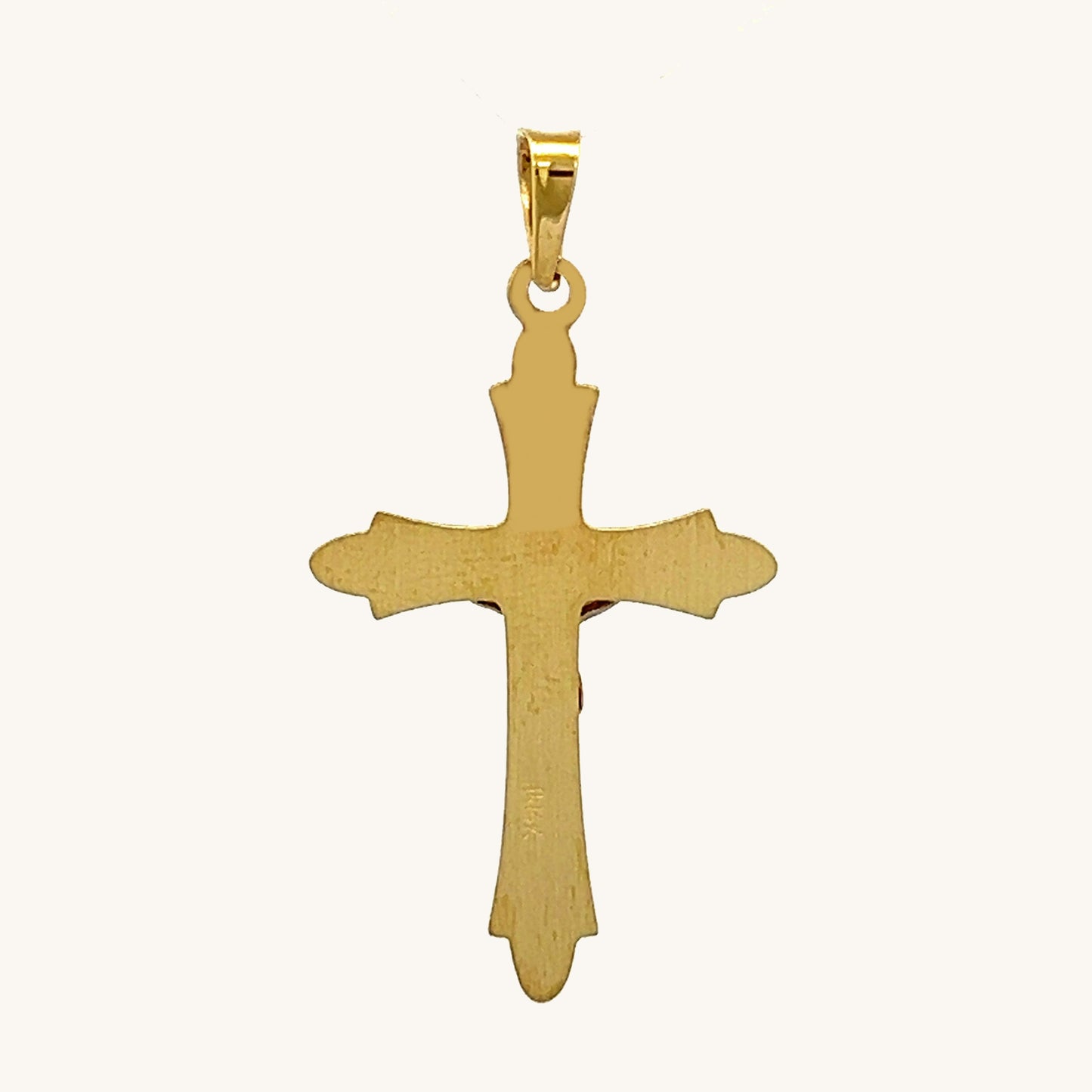 14K Two Tone Gold Crucifix S M L