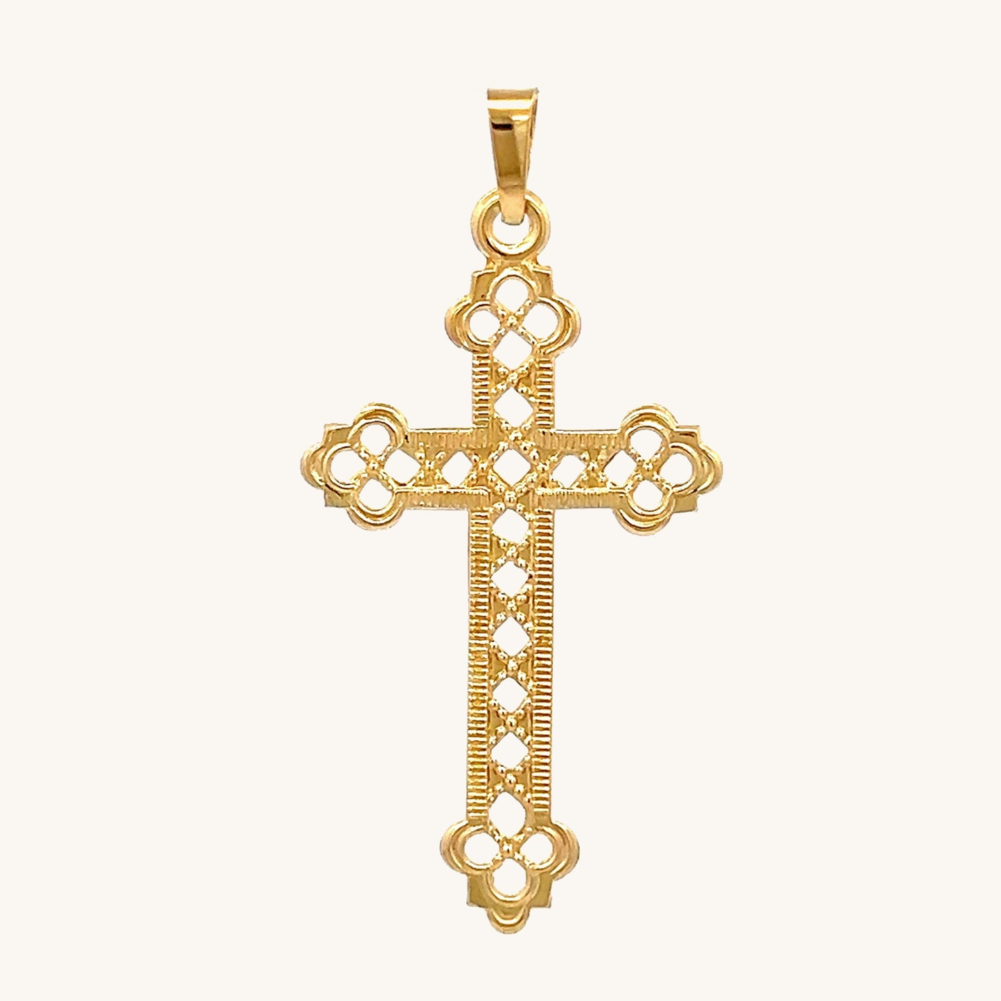 14K Yellow Gold M Cross