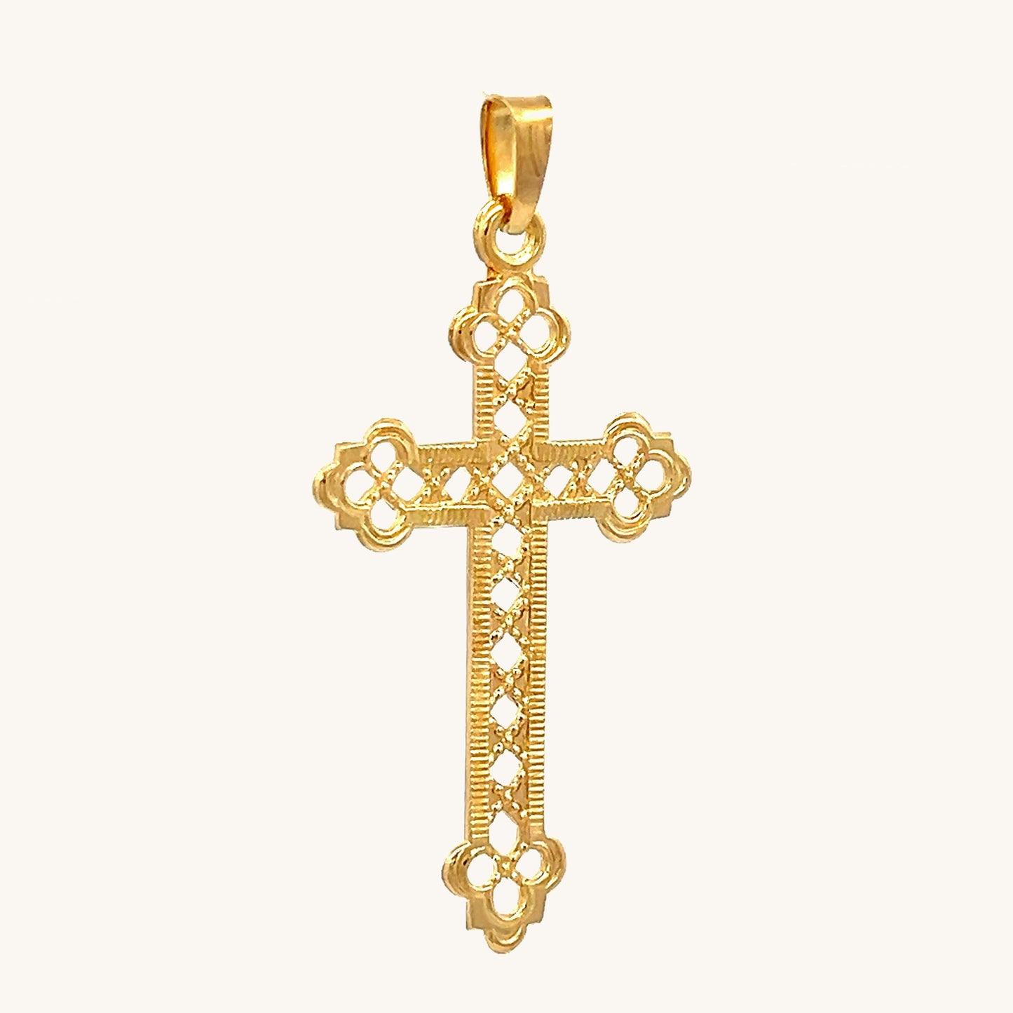 14K Yellow Gold S M Cross