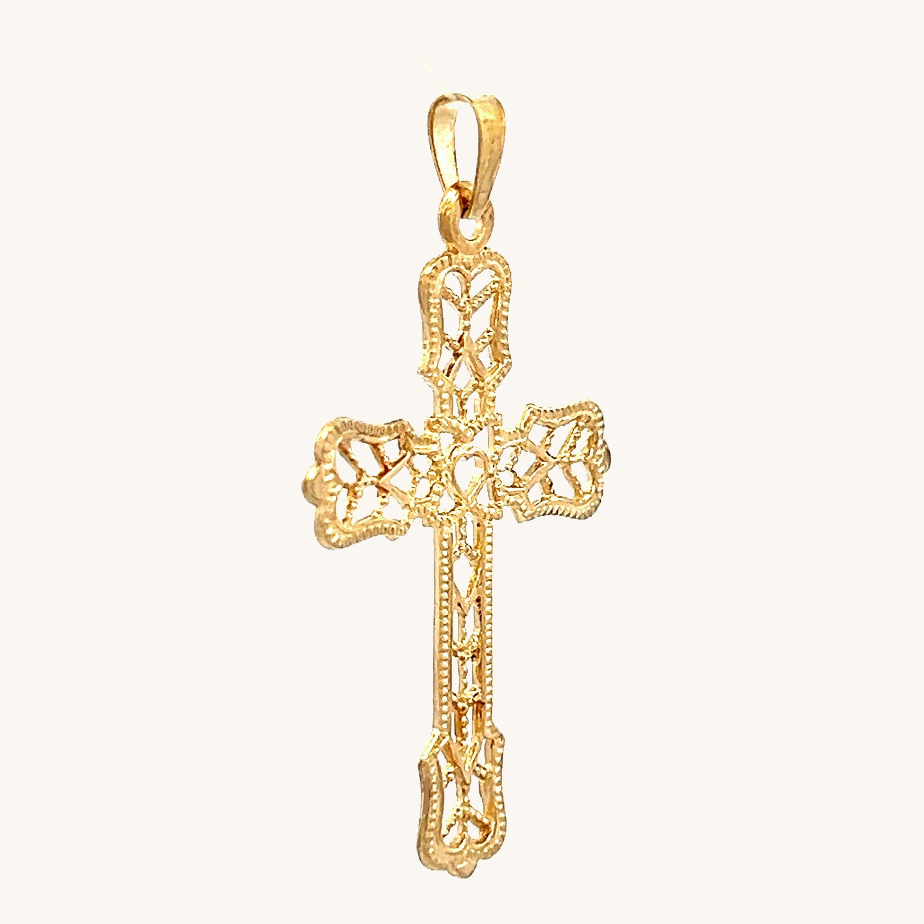 14K Yellow Gold S M Cross