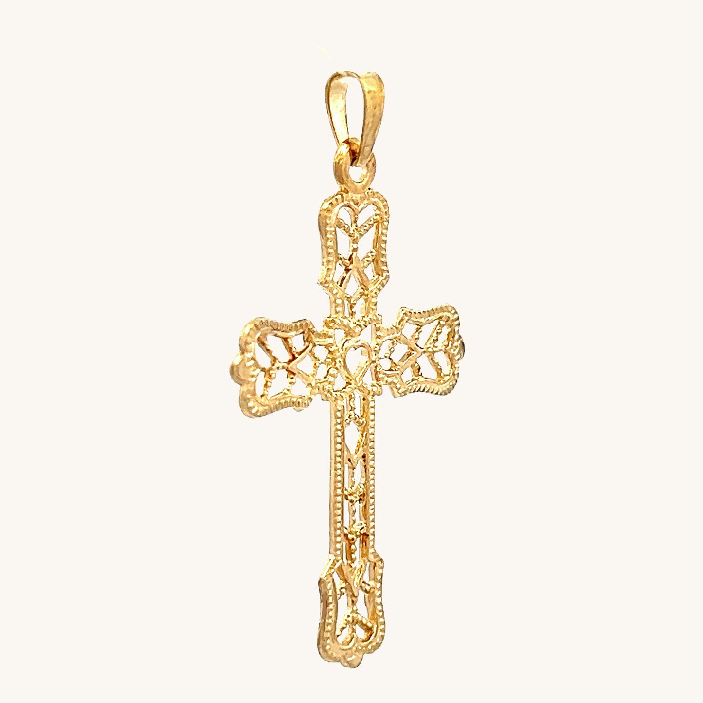 14K Yellow Gold S M Cross