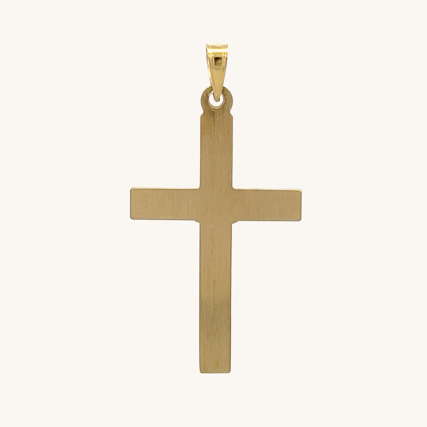 14K Two Tone Gold Crucifix L M S XS