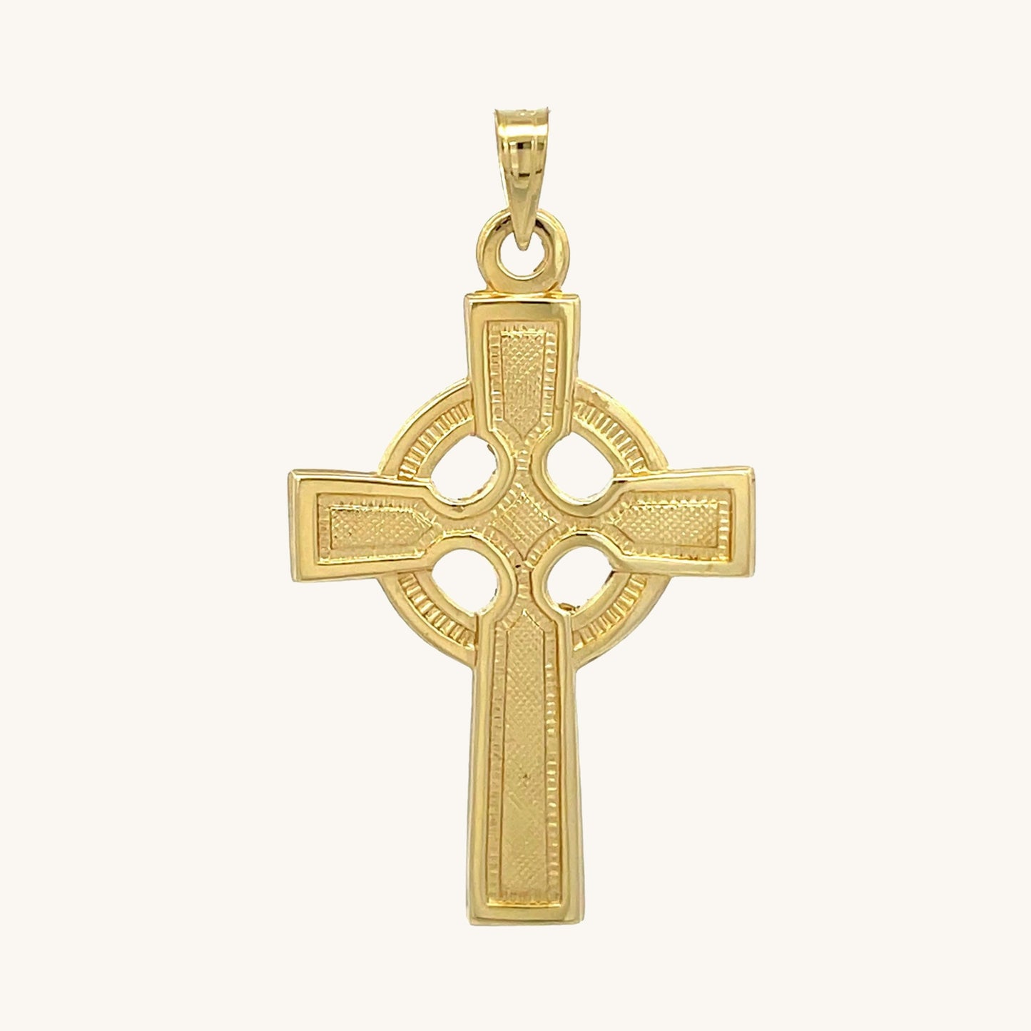 14K Yellow Gold Celtic Cross L