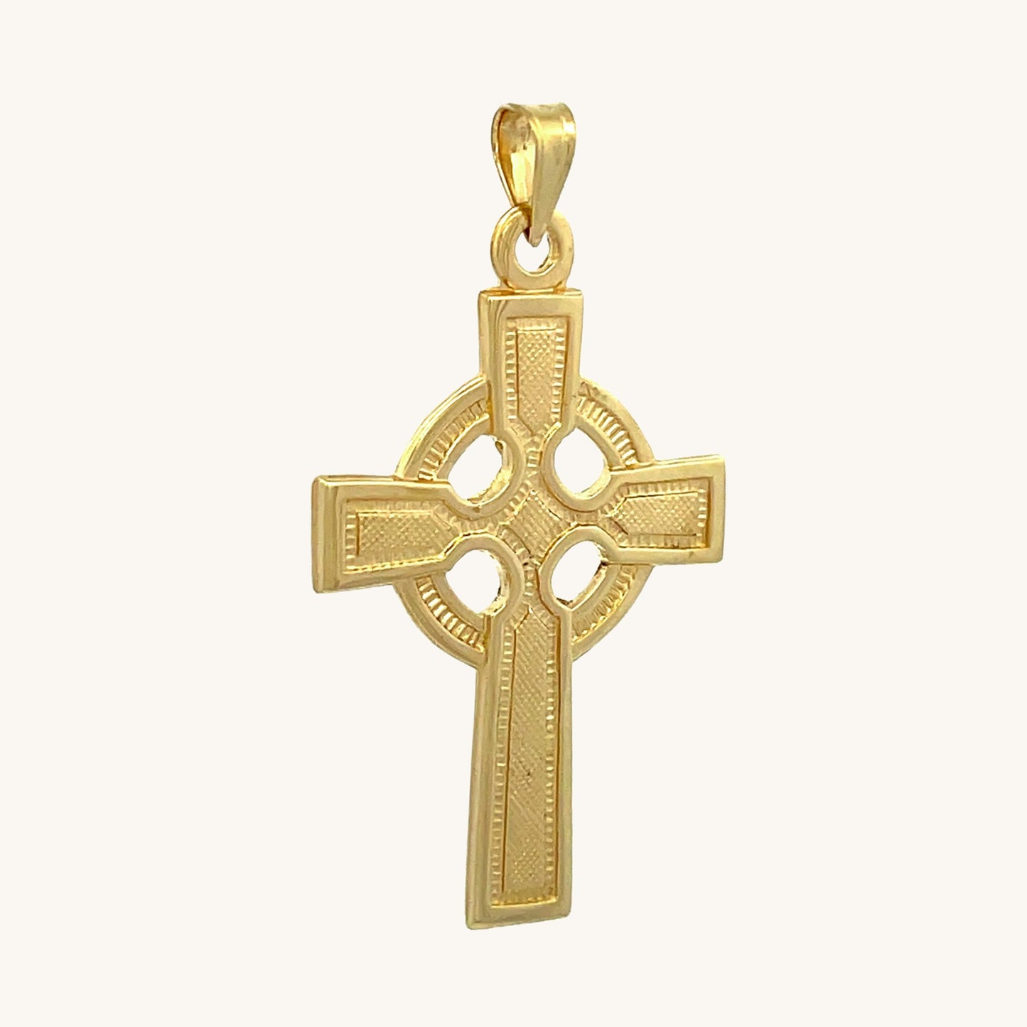 14K Yellow Gold Celtic Cross L S