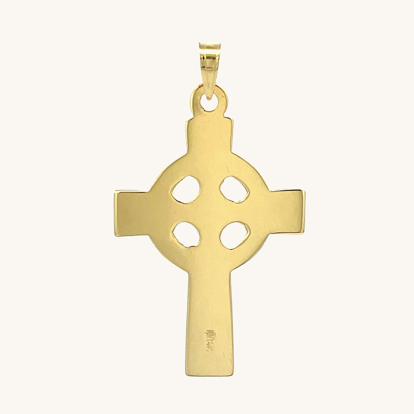 14K Yellow Gold Celtic Cross L S