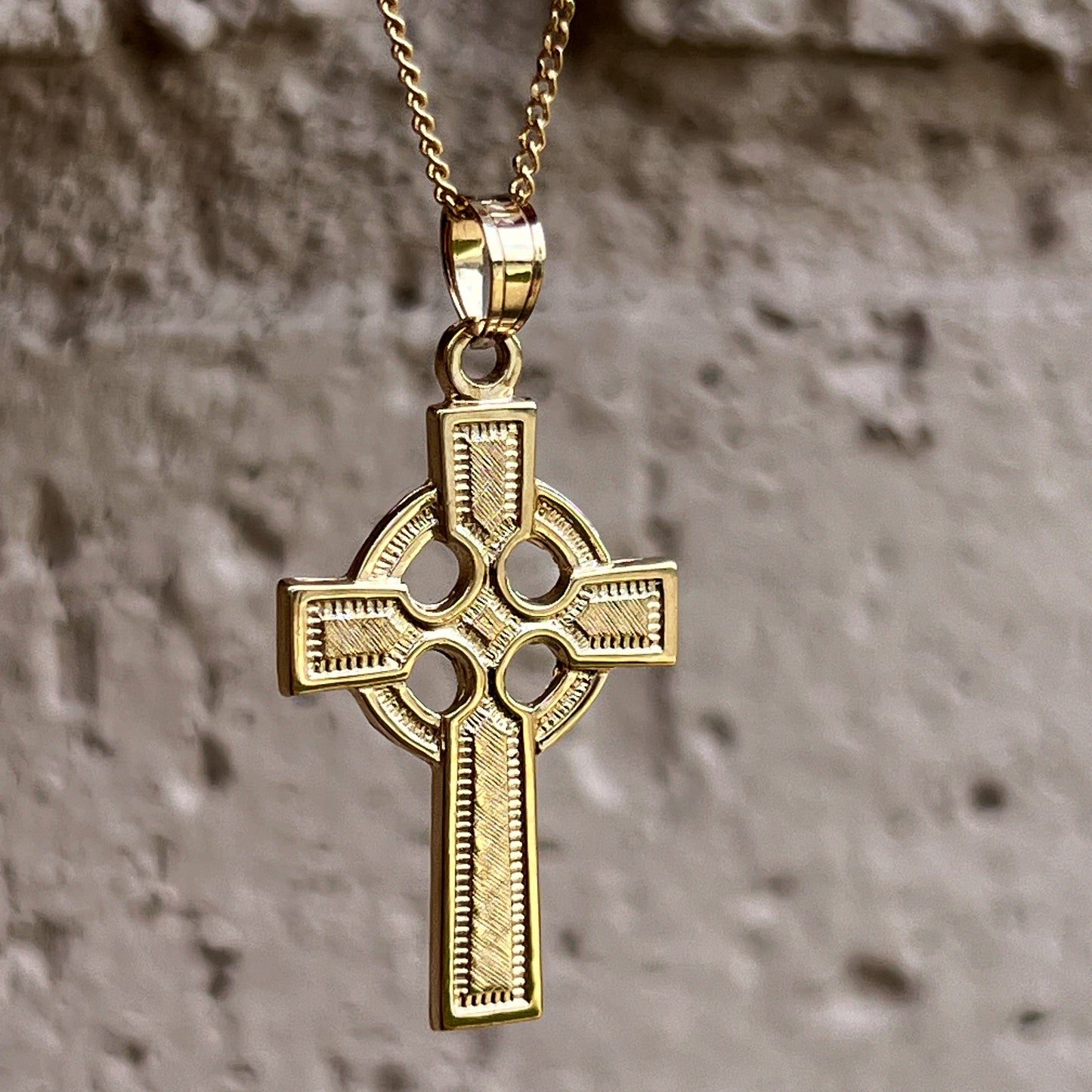 14K White Yellow Gold Celtic Cross L S Lifestyle