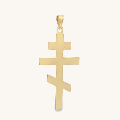 14K Yellow Gold Orthodox Cross L