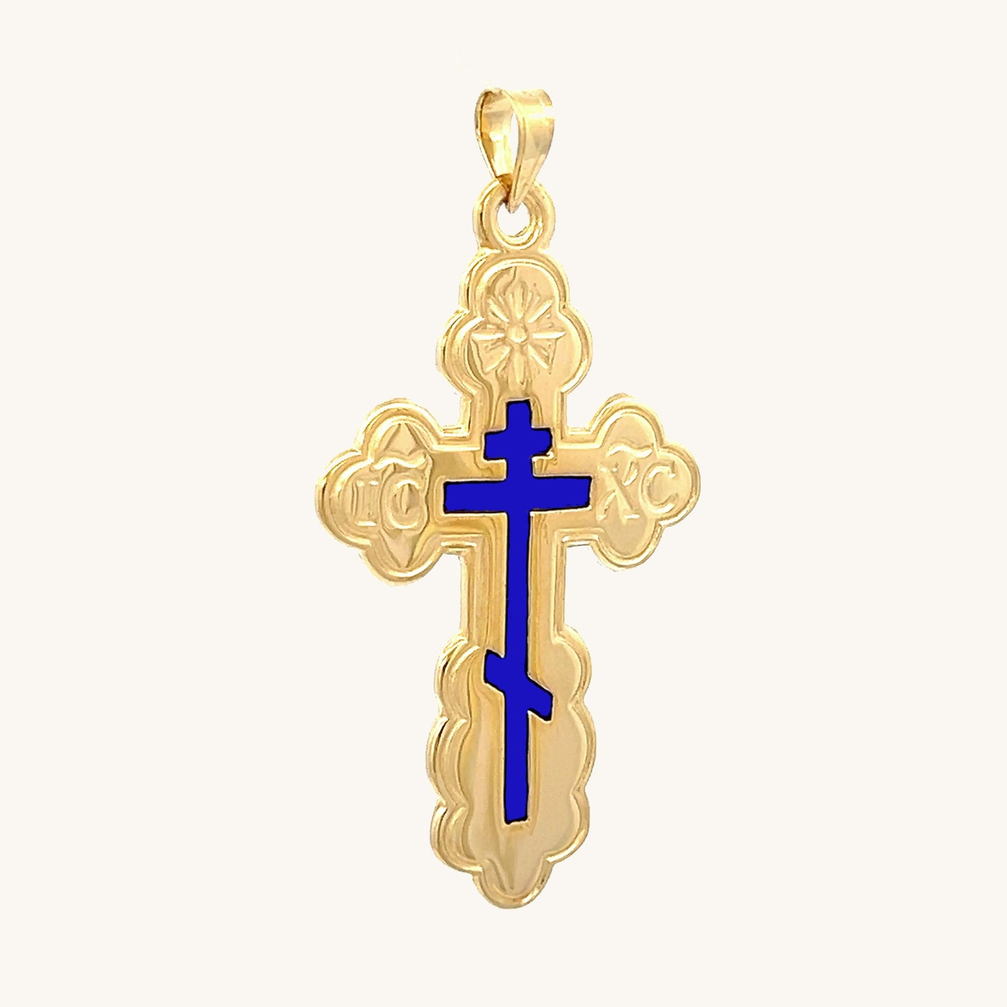 14K Yellow Gold Orthodox Cross S M L