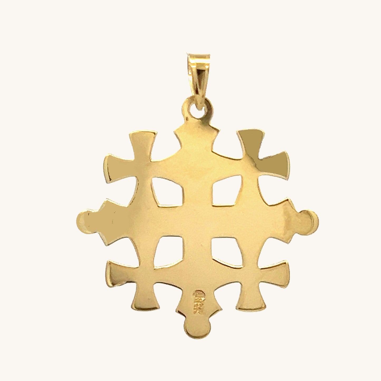 14K Yellow Gold Jerusalem Cross