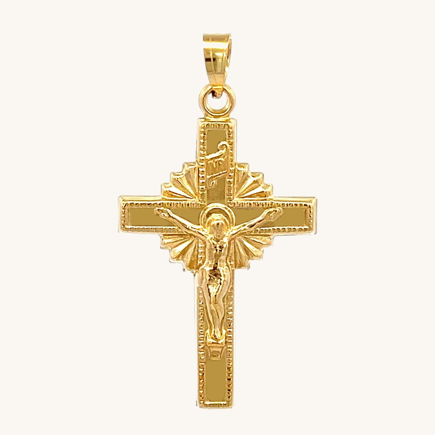 14K Yellow Gold Crucifix XL main image pendant only