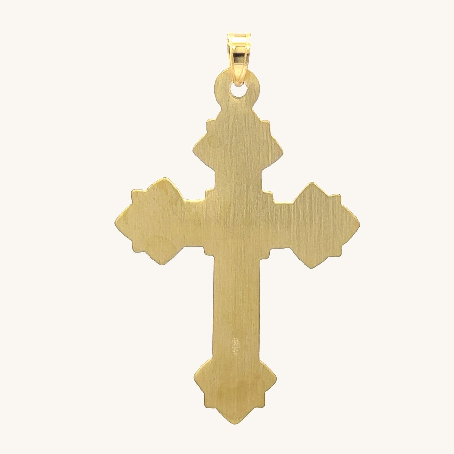 14K Two Tone Gold Design INRI Crucifix XL M S