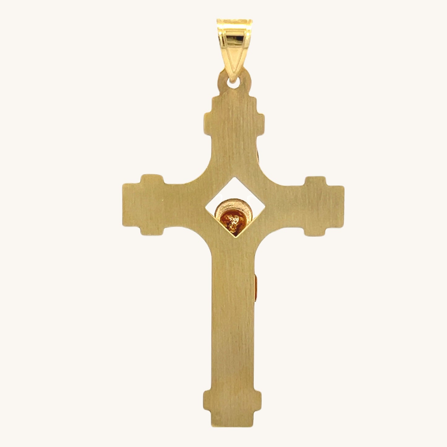 14K Yellow Gold INRI Crucifix XXL