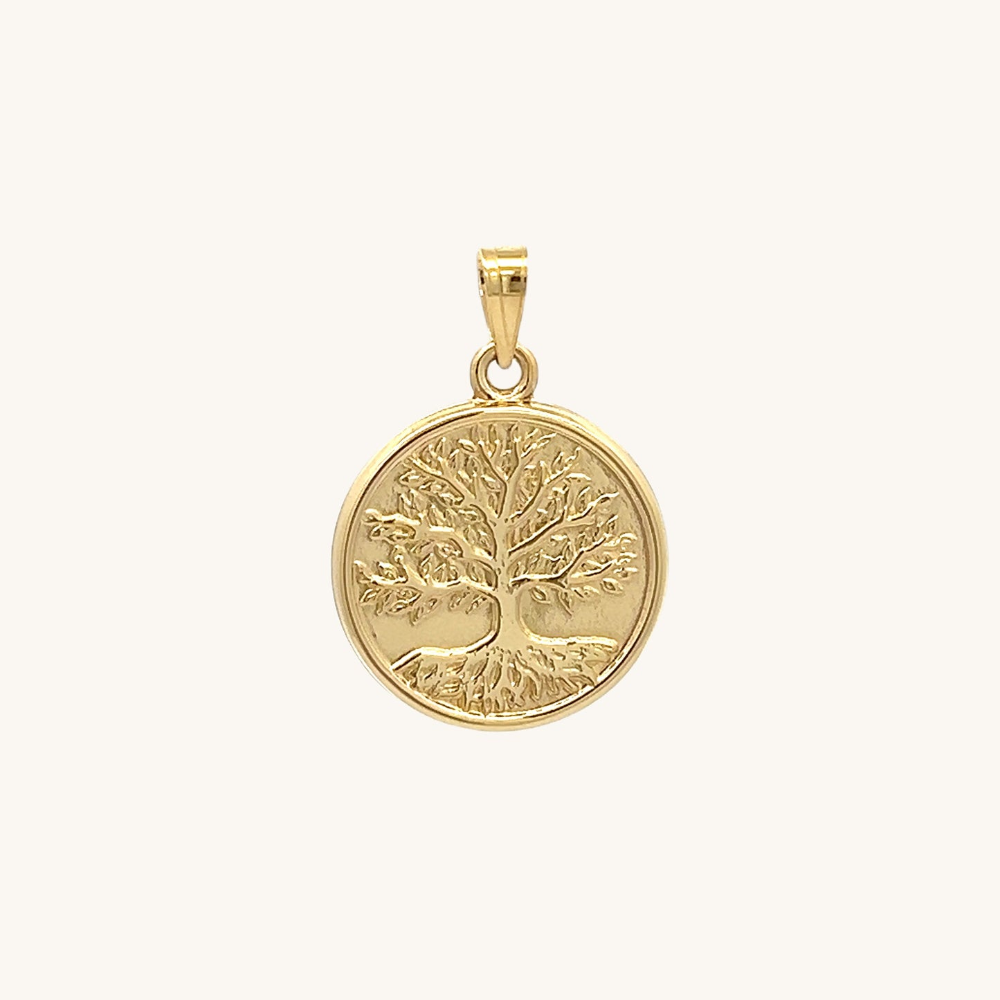 14K Yellow Gold Tree of Life Pendant M