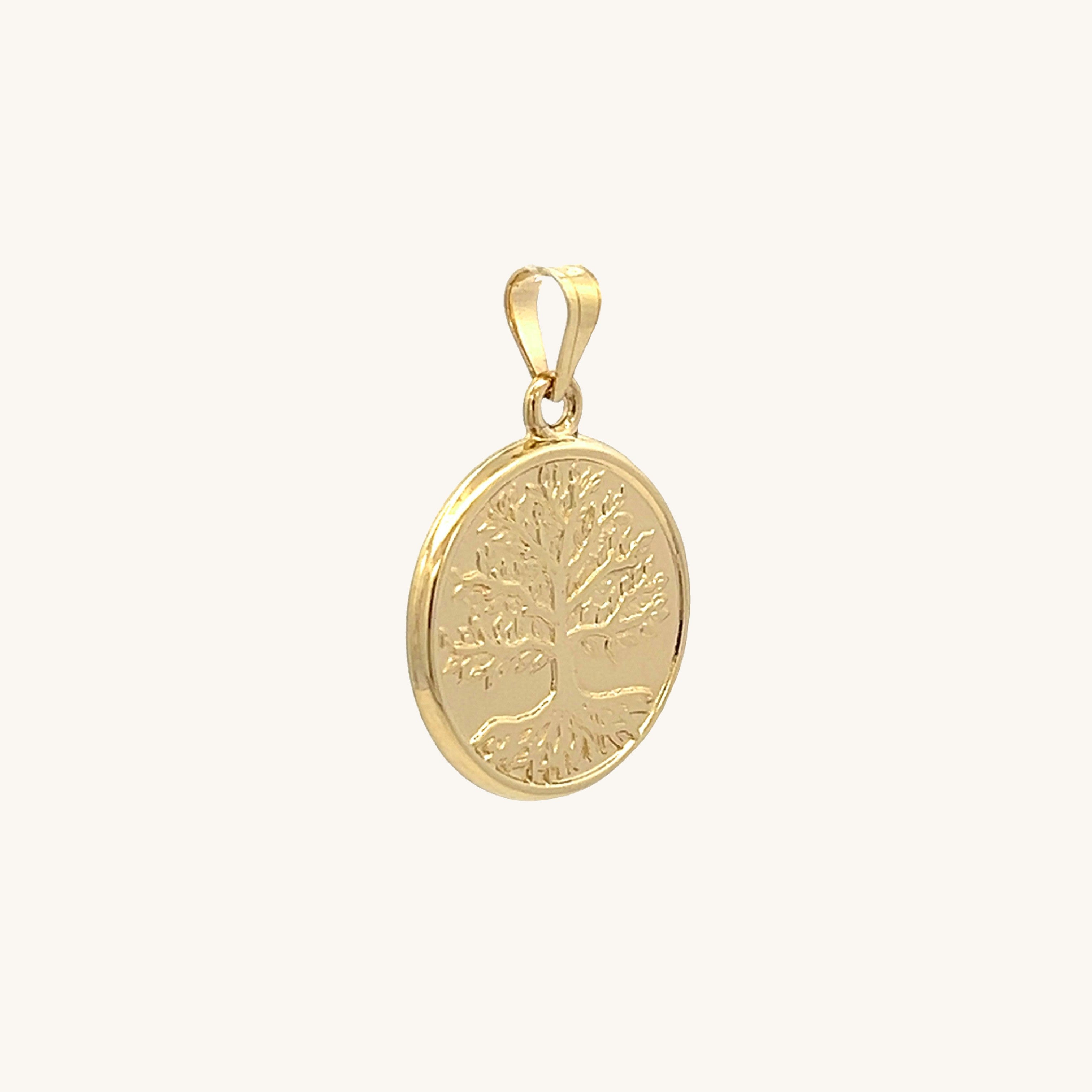 14K Yellow Gold Tree of Life Pendant M