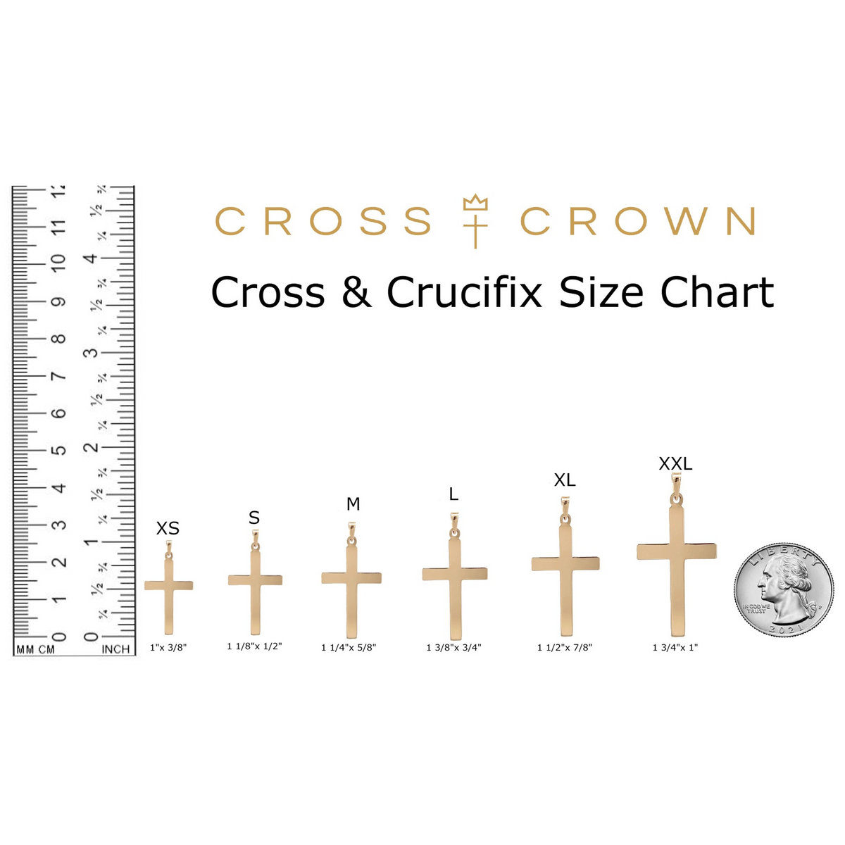 925 STERLING SILVER PLAIN CROSS PENDANT | Cross + Crown