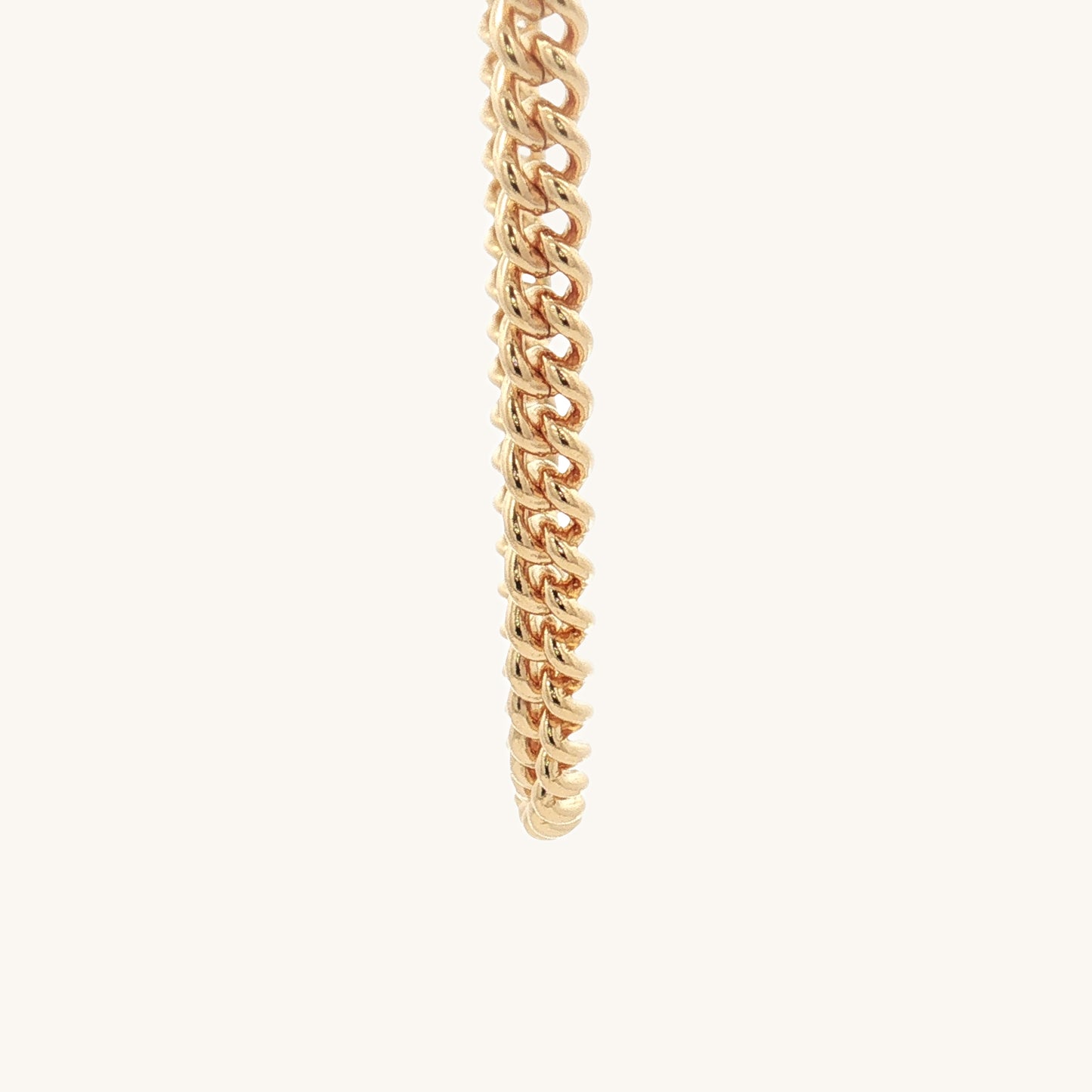 Solid 14K Double Bonded Gold 4mm Cable chain with Lobster clasp available in Length 20 inch 22 inch 24 inch side image