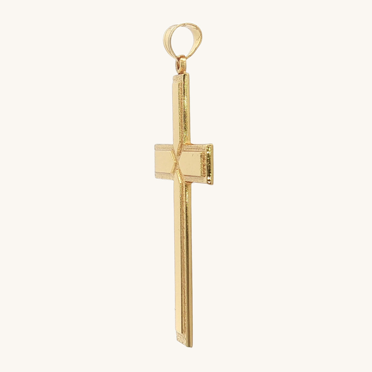14K Double Bonded Gold-Filled XXL X Cross side image