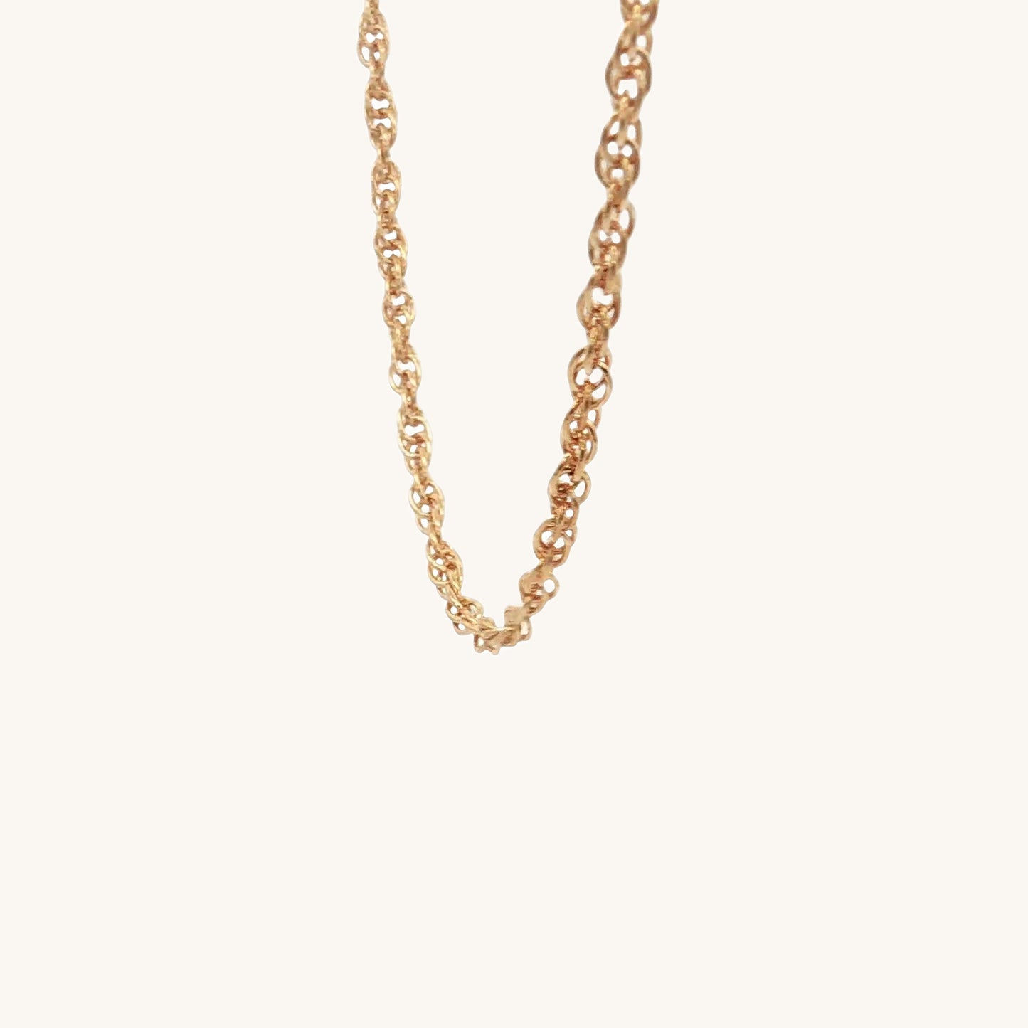 14K Double Bonded Gold 22" Rope chain side image